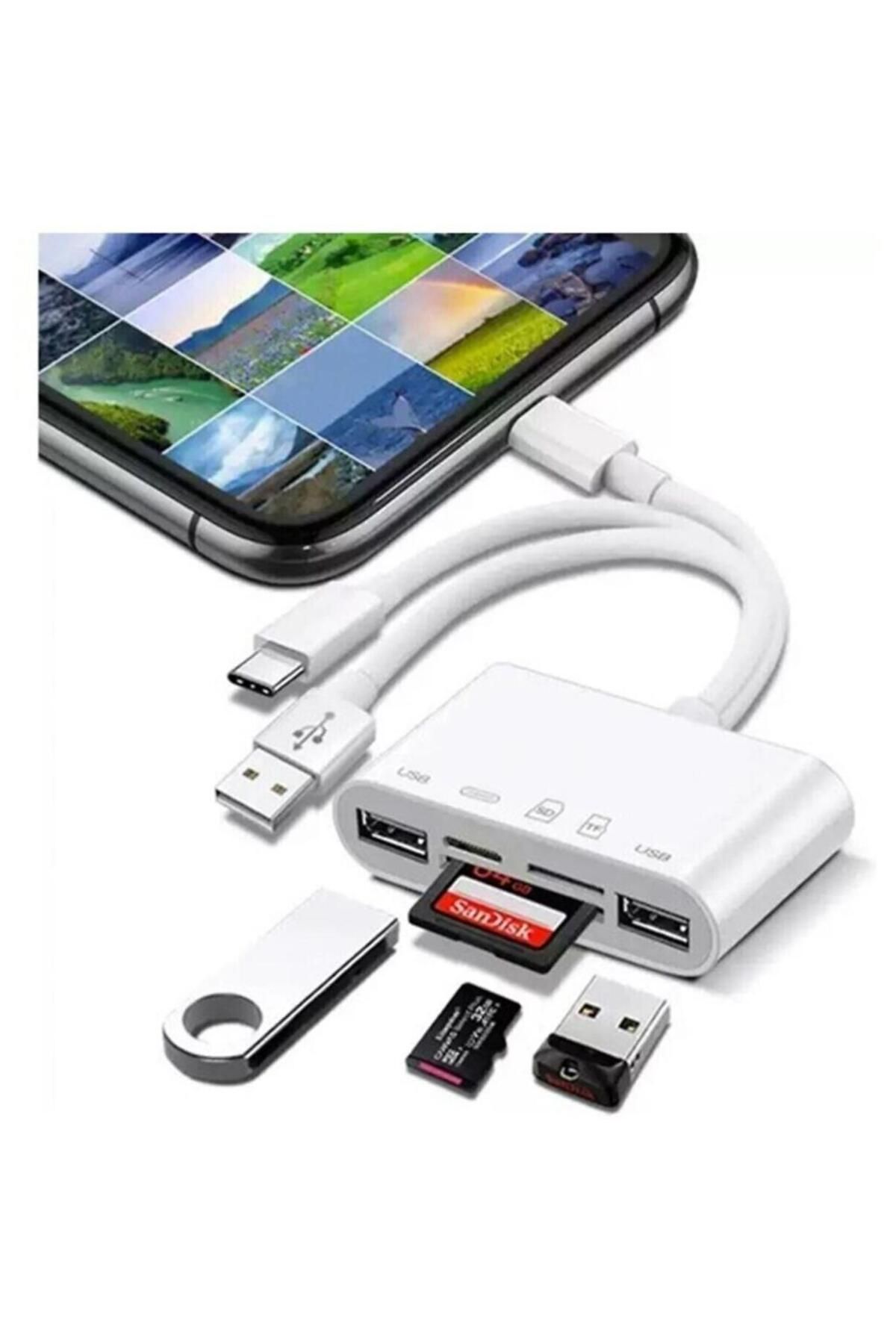 Daytona NK1032 NK1032 Pro USB+Tip-C+ligtning=>USB+SD/TF ad