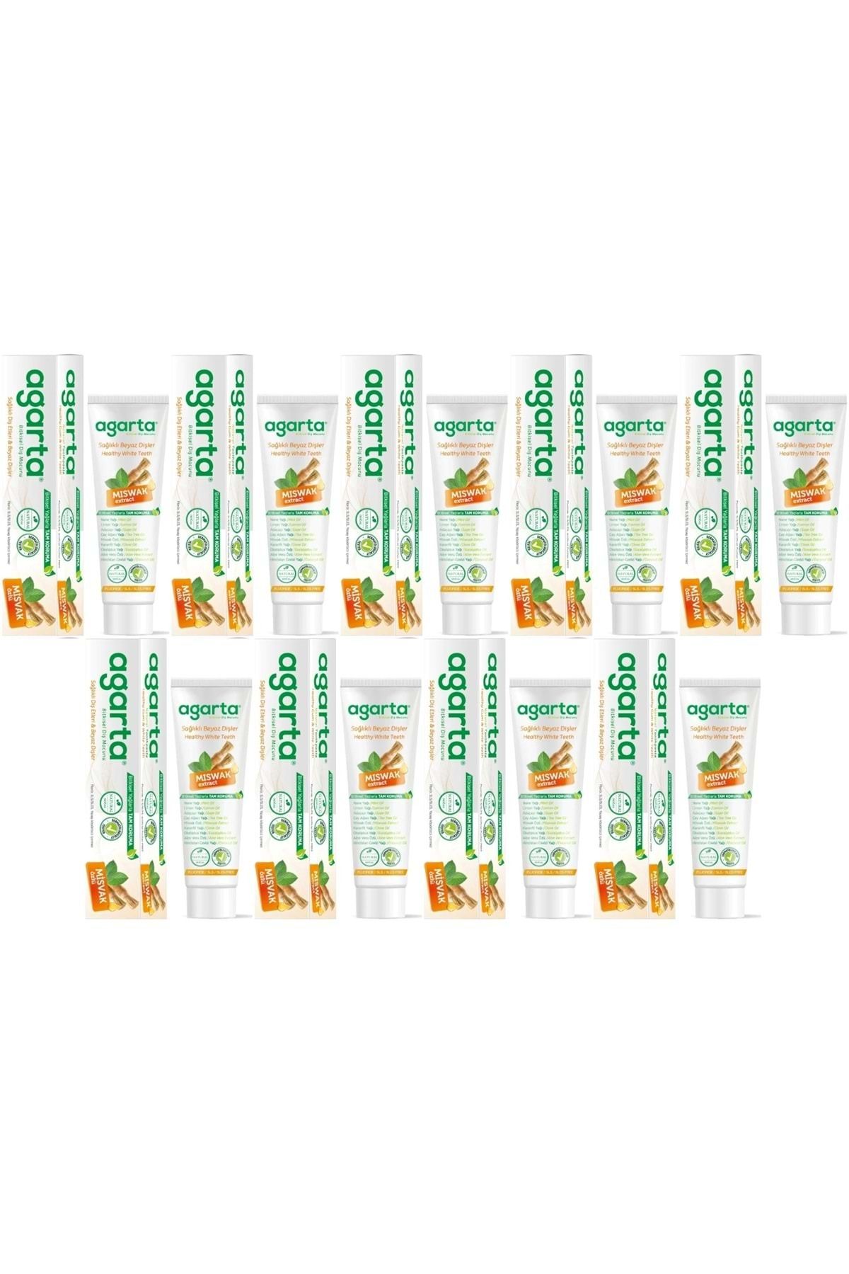 Agarta Doğal Diş Macunu 100ML Misvak özlü (9 Lu Set)