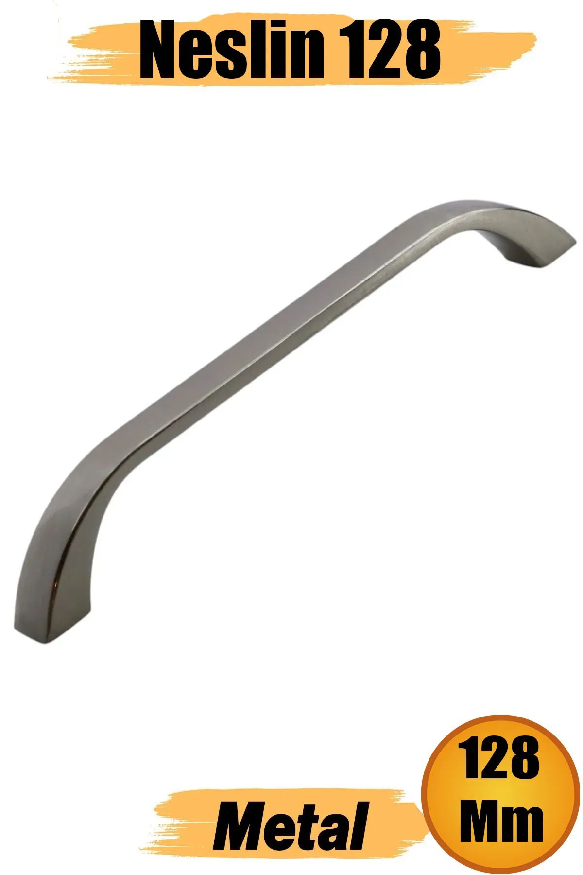 NUBLADO Neslin(128 mm - 12.8 cm) Metal Mobilya İnox Mutfak Çekmece Dolap Dolabı Kapak Kulbu Kulpu Kulpları