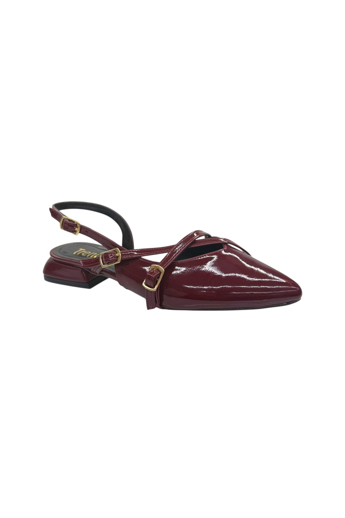 Shoes Üç Tokalı Rugan Babet