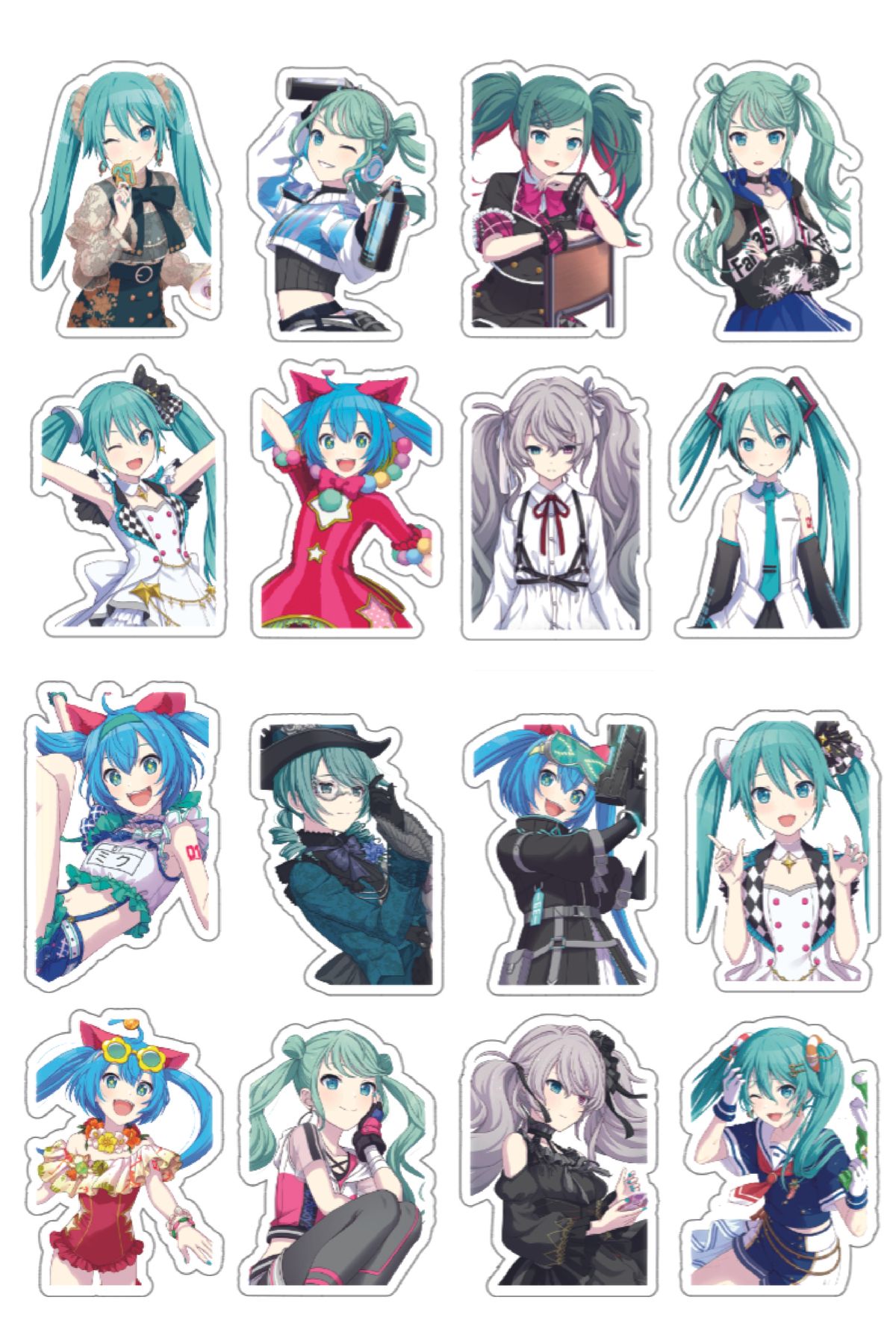 nihonwosekai Hatsune Miku Colorful Project Sekai Anime Sticker Seti Pjsekai