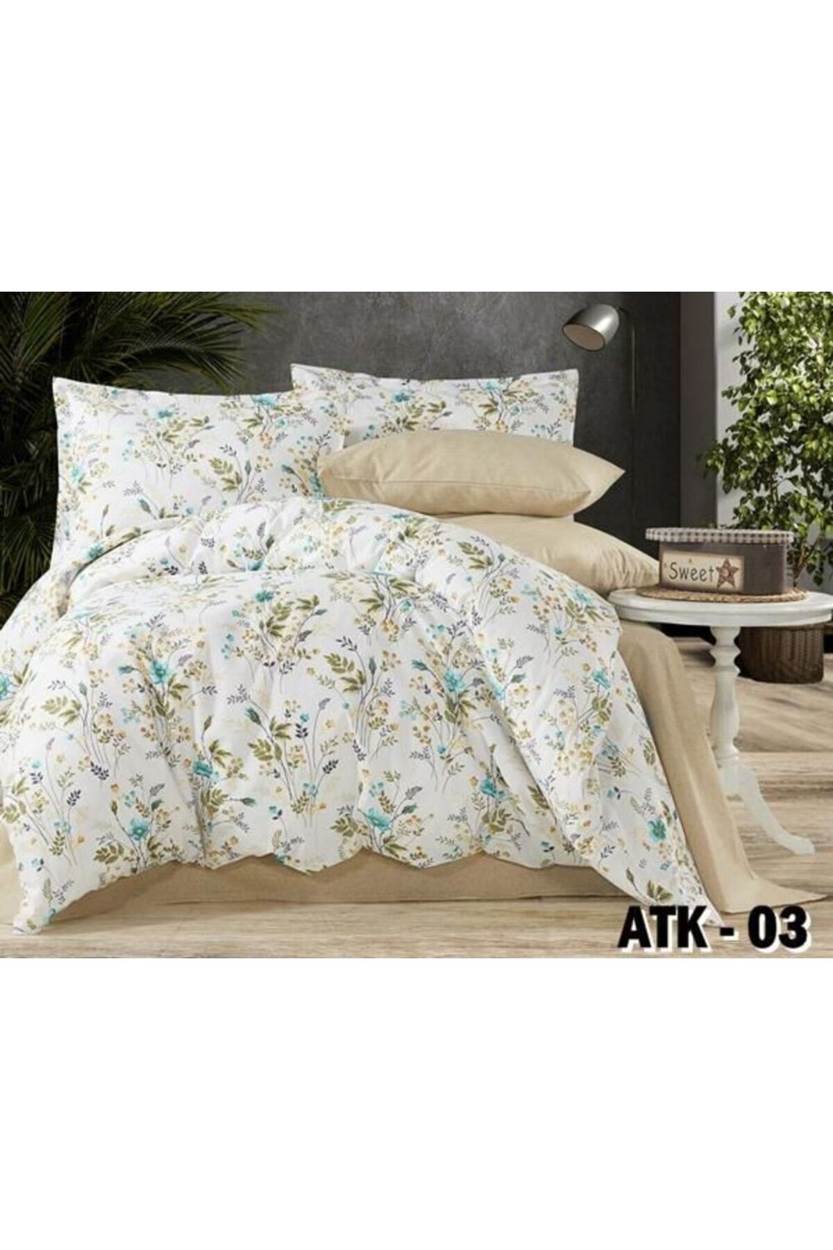 AYBERK HOME TEXTİLE DÖRT MEVSİM KAPİTONELİ ÇİFT KİŞİLİK NEVRESİM SETİ - ATK03