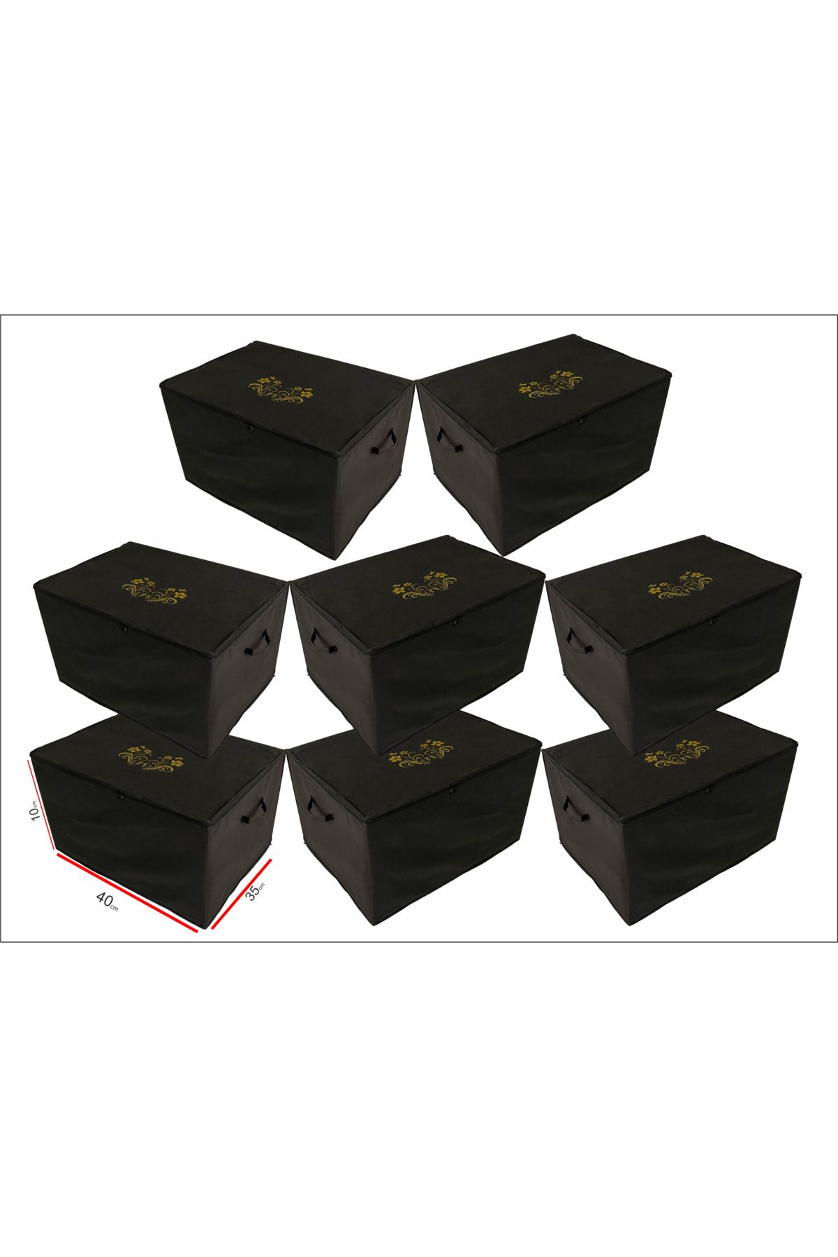 pinabah PİNABAH 8 ADET BAVUL İÇİ DÜZENLEYİCİ ORGANİZER HURÇ (40x35x10)