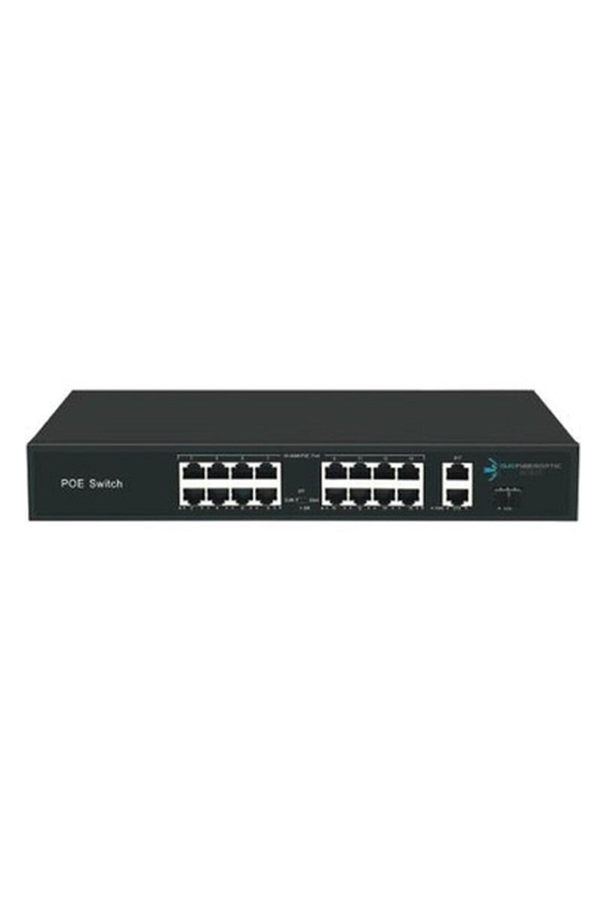 ODS 16PORT 200W Full Poe 08ODS-16P2U-200 10/100 2x-Uplınk Yönetilemez Switch