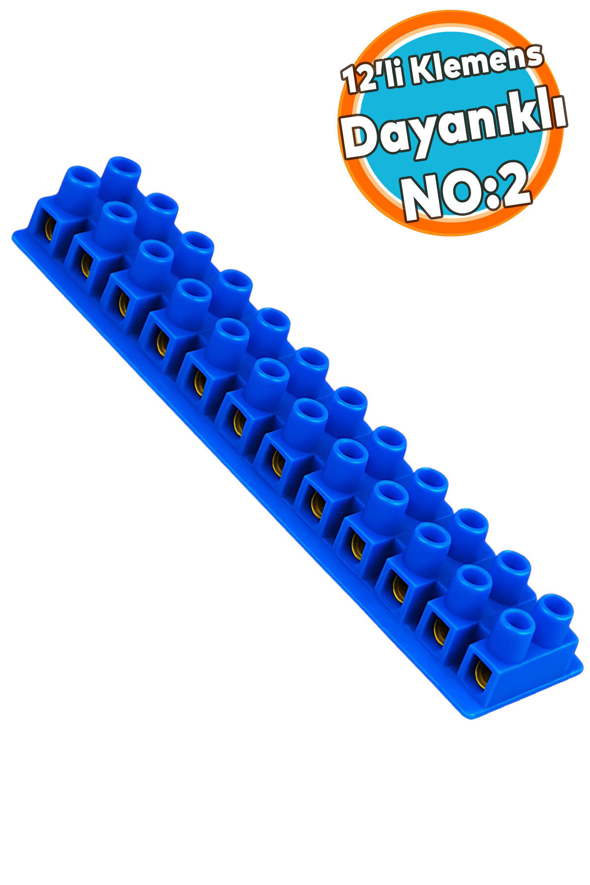 NZB Yanmaz Vidalı Pano Sıra Klemens Elektrik Bağlantı Klemensi Aparatı Vidalı Terminal Blok 12'li No:2