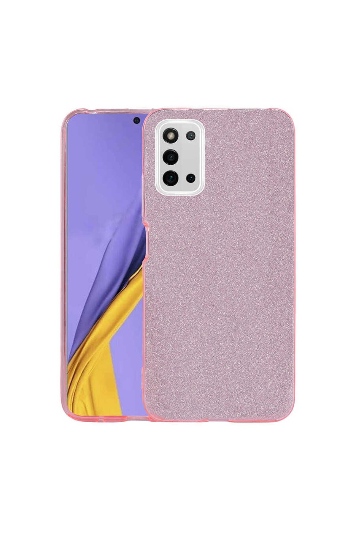 halkhouse Galaxy A03S Kılıf Renkli Simli Parlak Şık Sert Kadın Kapak Shining Silikon