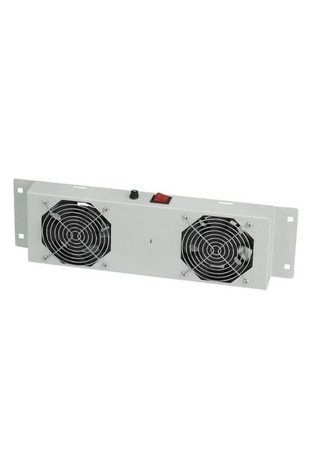 AGER 2li Termostatlı Beyaz Filtreli Fan Modülü Outdoor Kabinetler Için OT-F2T-A-B2