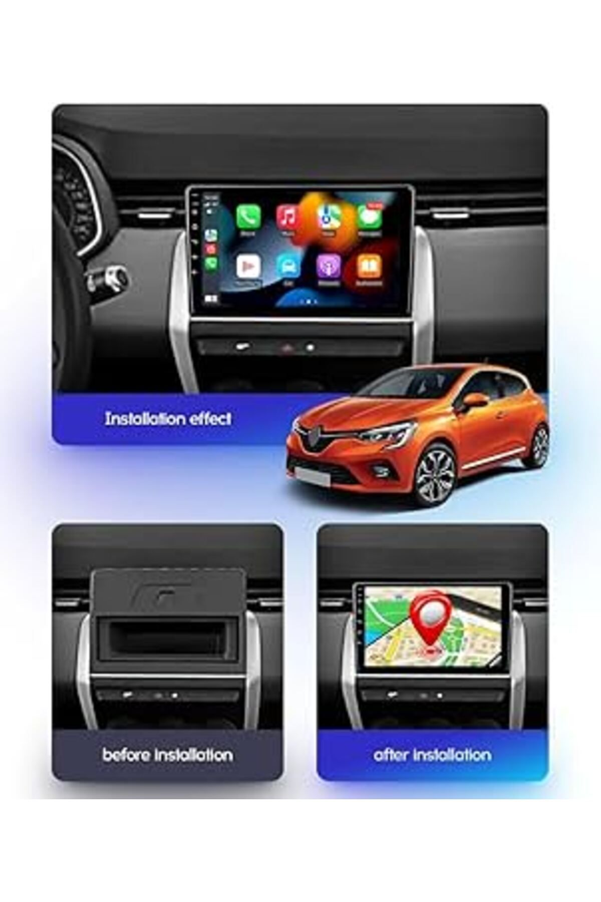 SOUNDCİTY RENAULT CLİO 5 2020-2022 MULTİMEDYA CARPLAY EKRAN SETİ 2 GB RAM 32 HAFIZALI