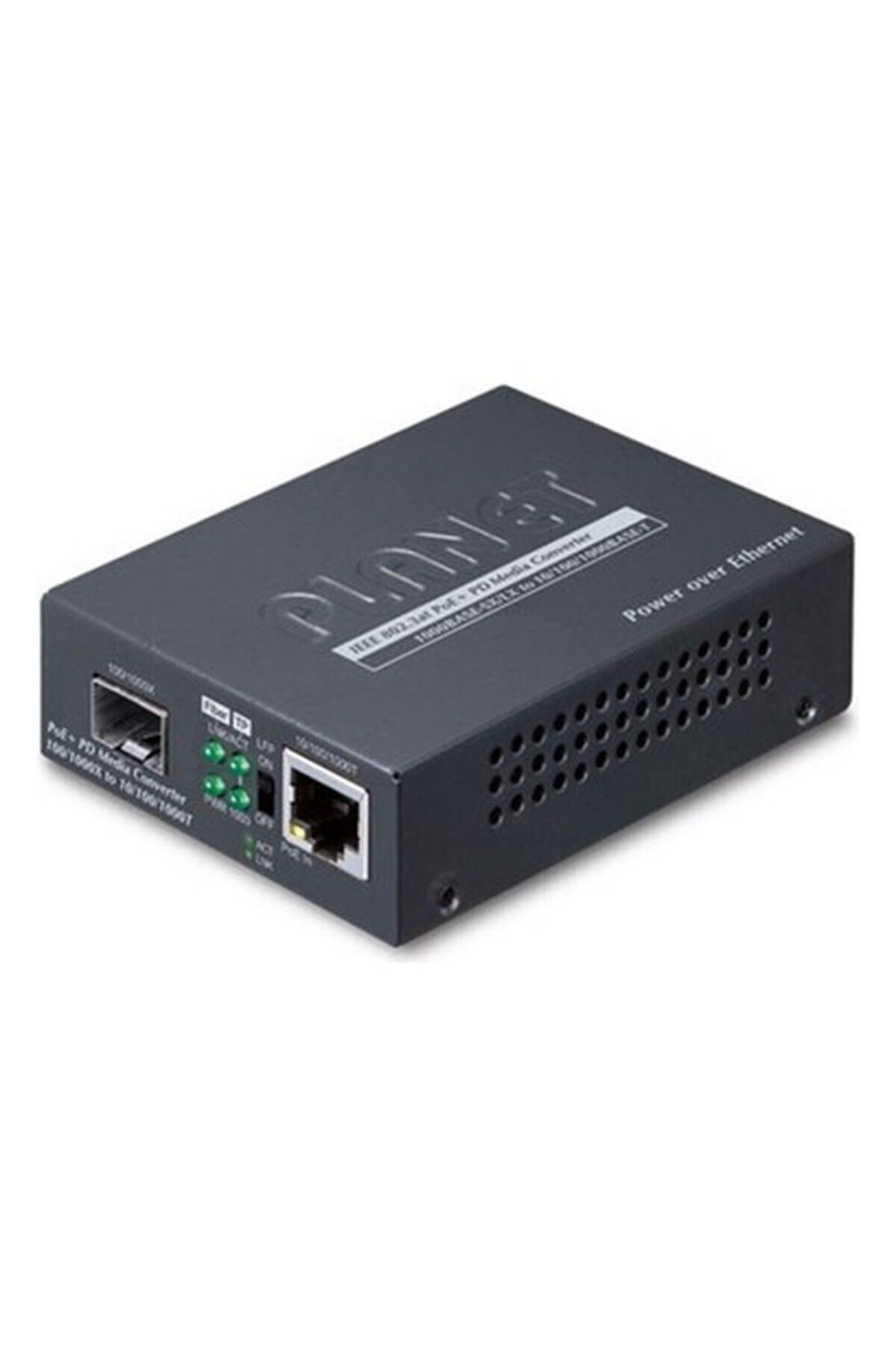 Planet 802.3at PoE+ PD 10/100/1000BASE-T 100/1000BASE-X SFP Media Converter