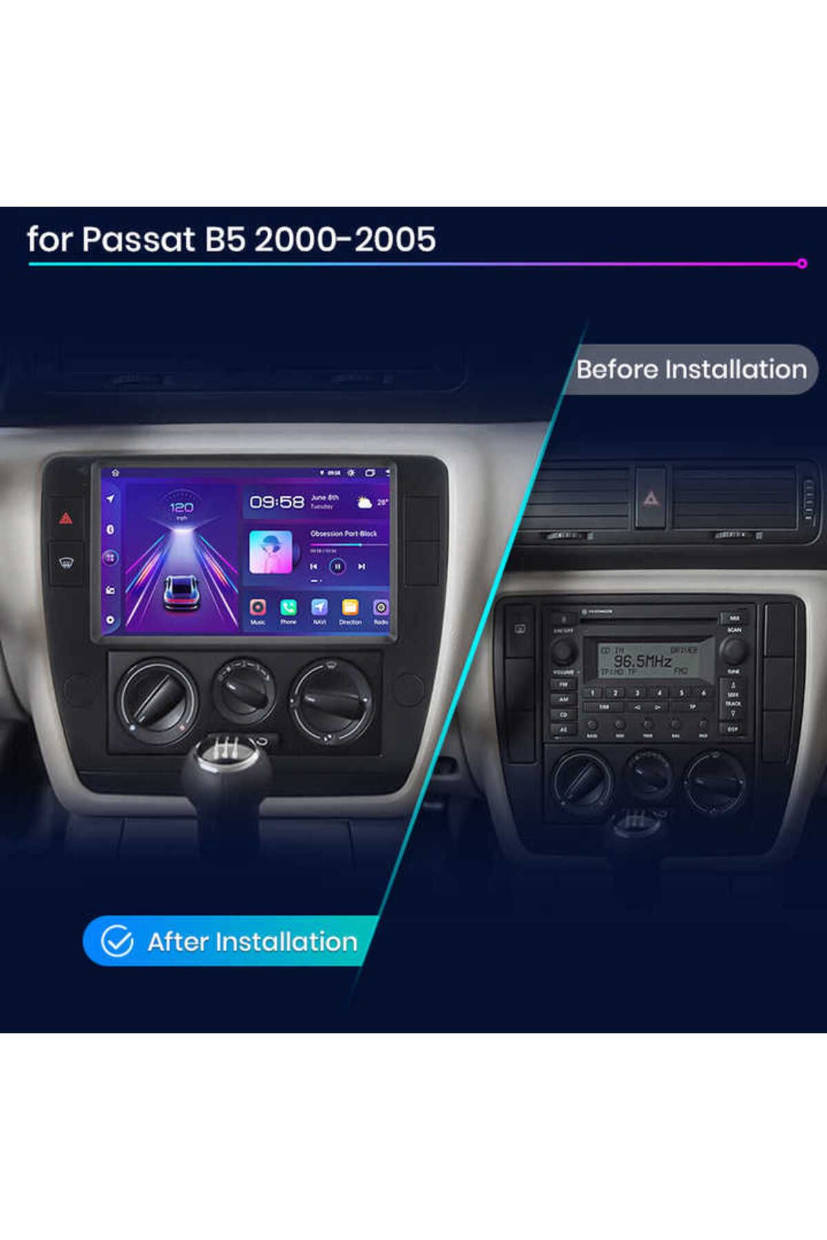 SOUNDCİTY VW PASSAT B5 1996-2006 MULTİMEDYA CARPLAY EKRAN SETİ 2 GB RAM 32 HAFIZALI