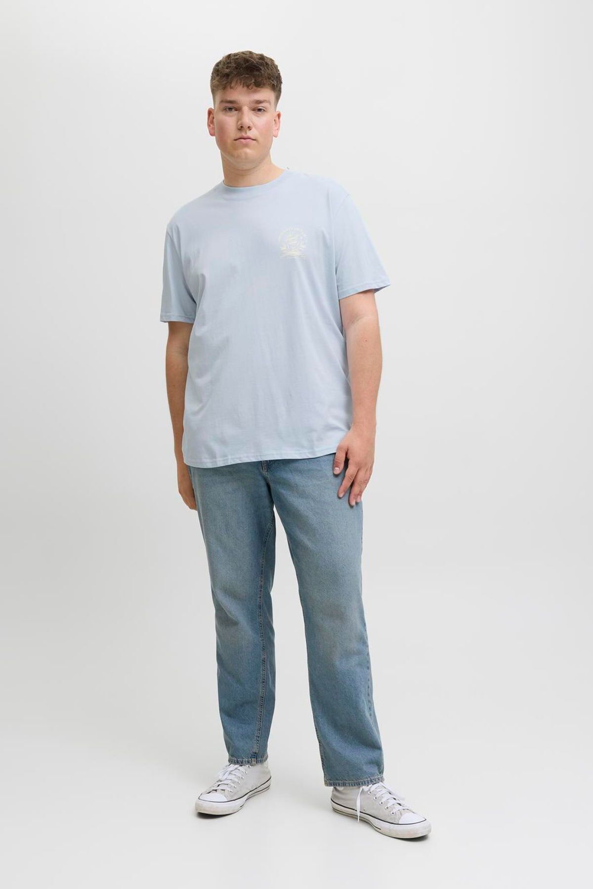 Jack & Jones Büyük Beden Sirt Baskili Tisört - Bellagio Collage