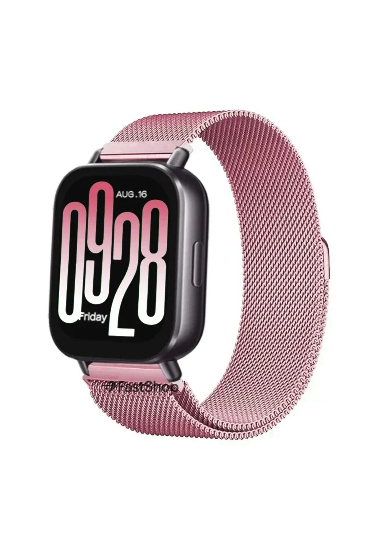 MMPSHOP Xiaomi Redmi Watch 5 Active / Watch 5 Lite Uyumlu 22mm Örgü Metal Hasır Manyetik akıllı saat Kordonu
