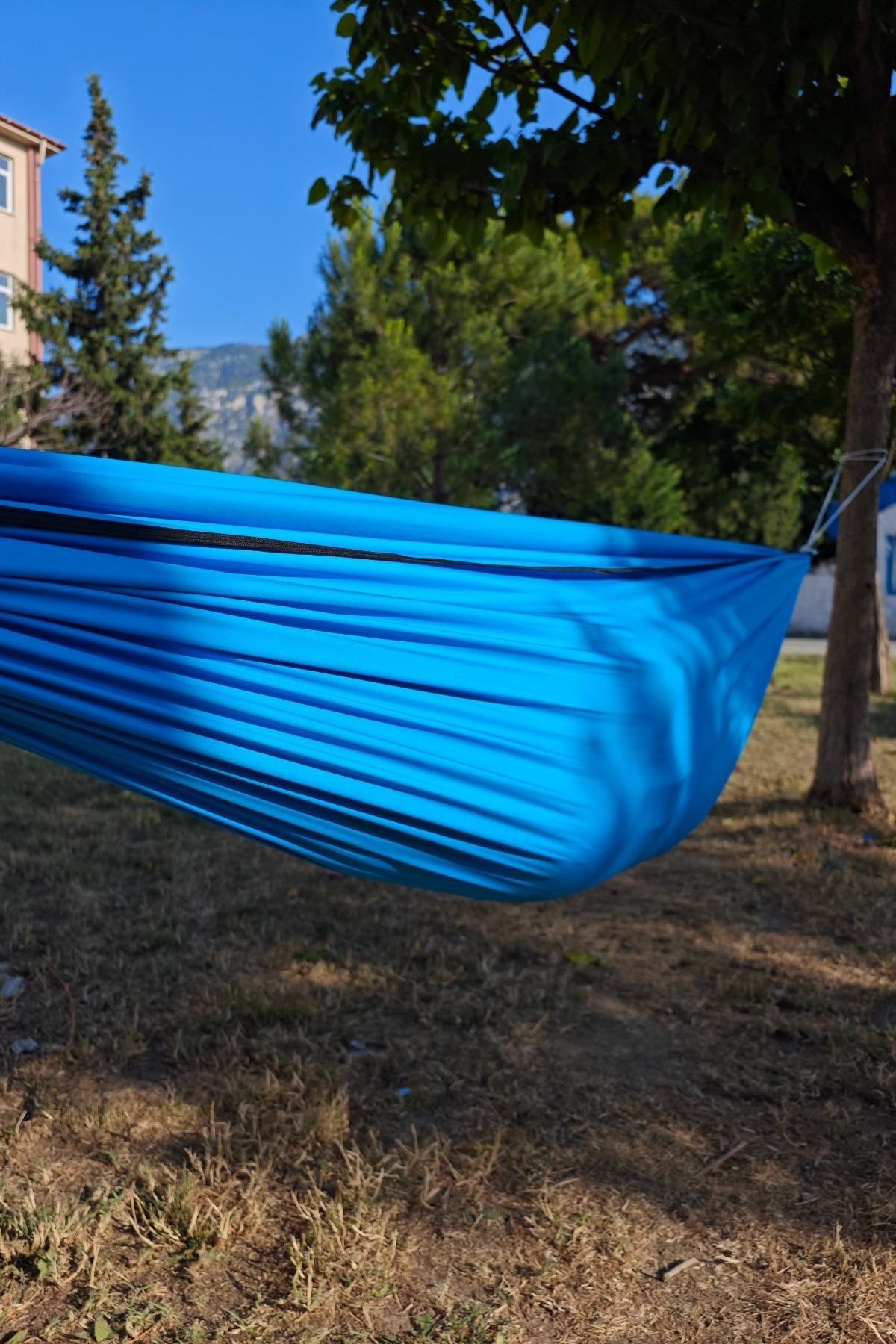 Med Online Kamp Piknik Hamağı Outdoor Su İtici Kumaş Katlanabilir Taşınabilir Kılıflı Bahçe Balkon Salıncak