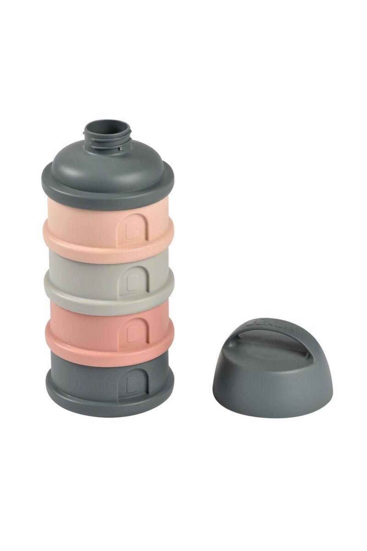 Beaba-Recipient lapte praf 4 compartimente Beaba Mineral Grey/Pink 2