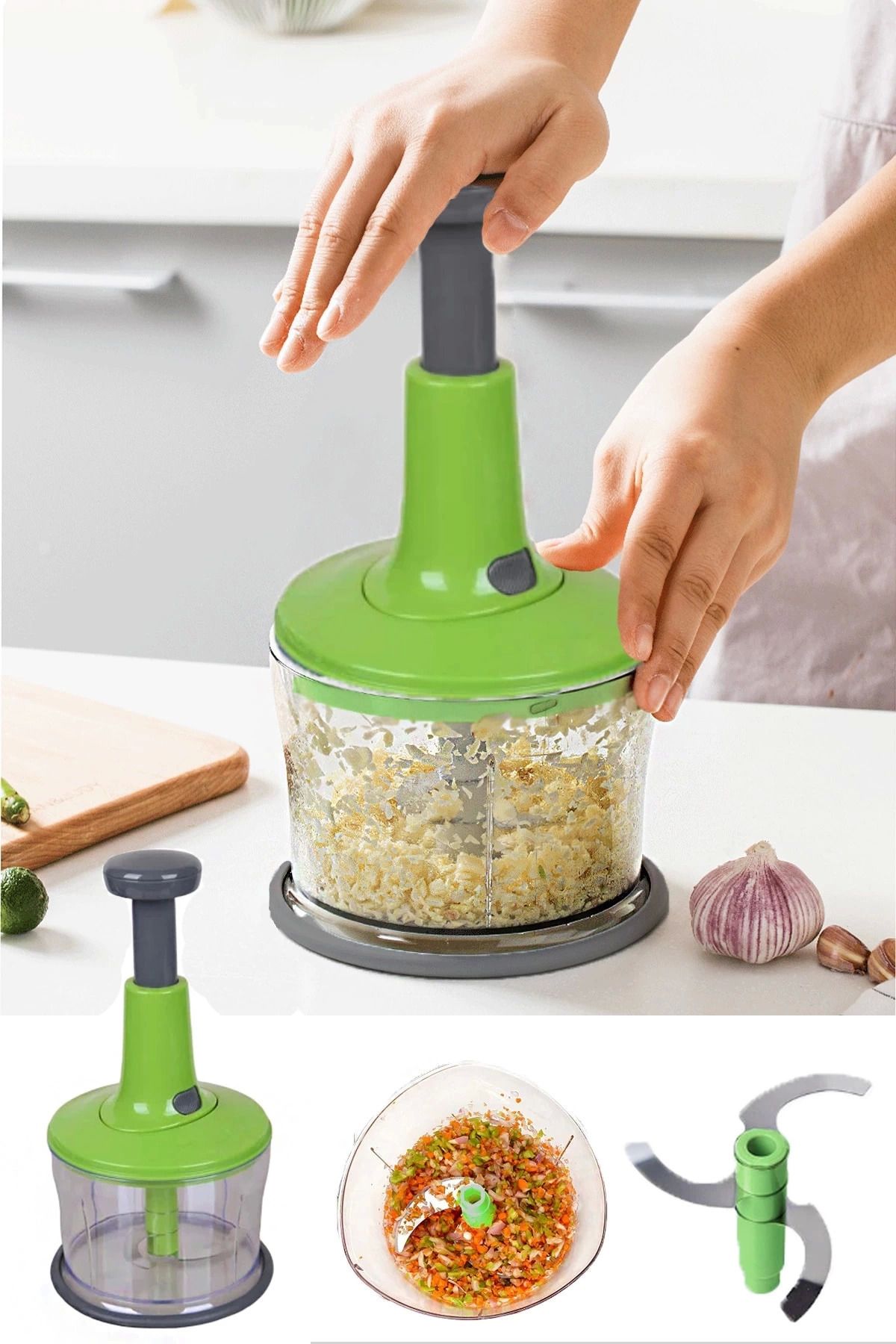 Modafiks Basmalı Çelik Bıçaklı El Rondosu