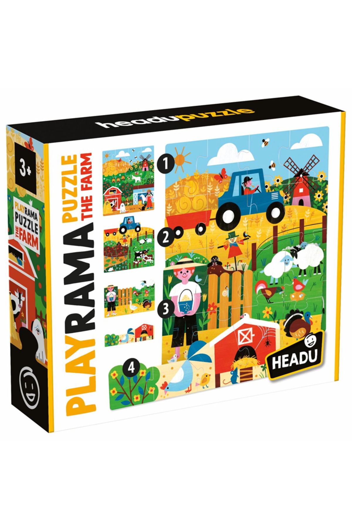Headu ECOPLAY SHAPED PUZZLE FARM (+3 YAŞ)