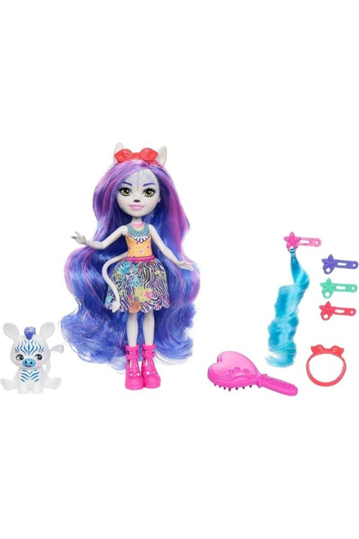 ShopZum Enchantimals Zebra Zemirah Ve Grainy İle Aksesuarları