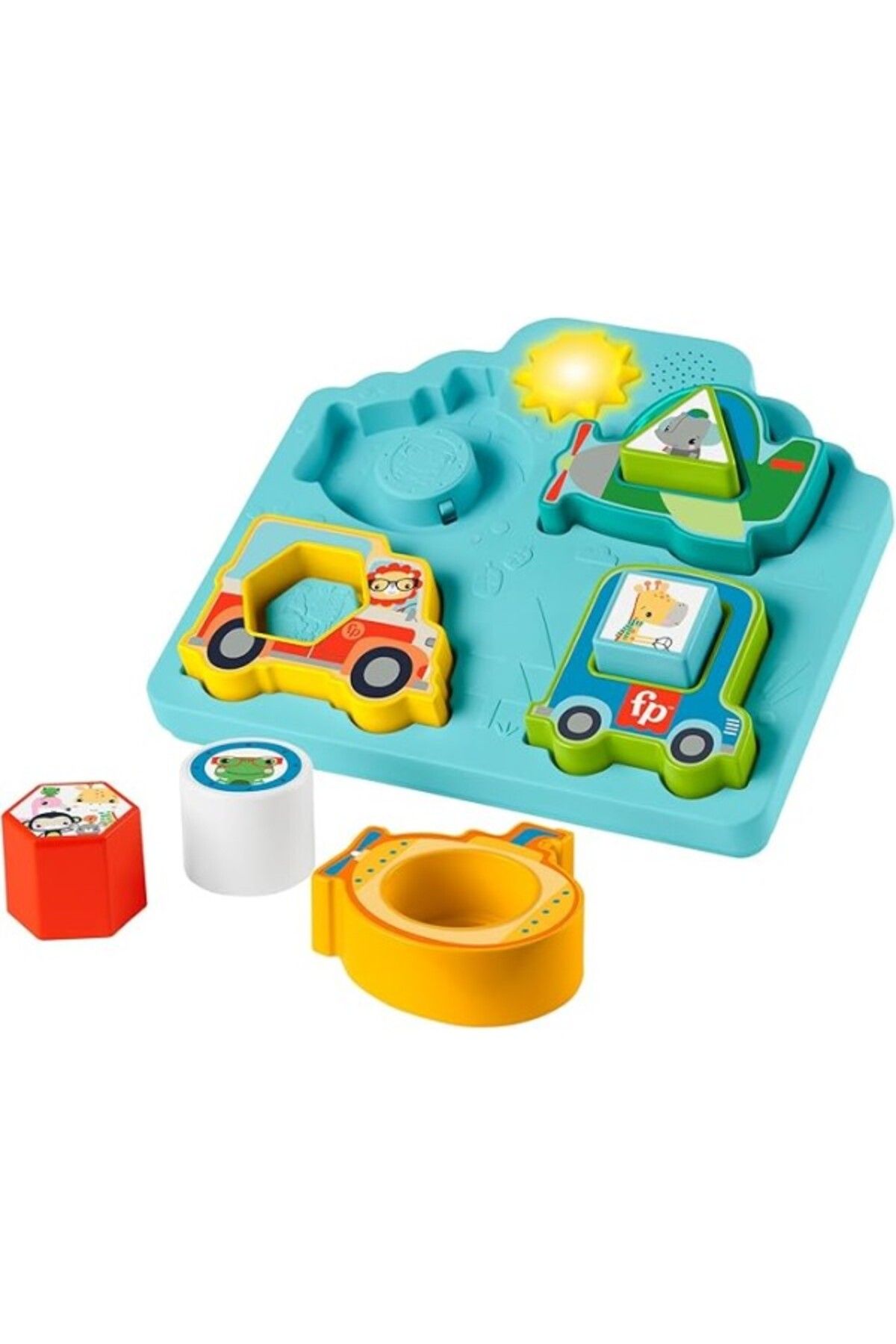 ShopZum Şekiller Ve Sesler Puzzle Şekiller Ve Sesler Araç Bulmacası, Müzikli Ve
