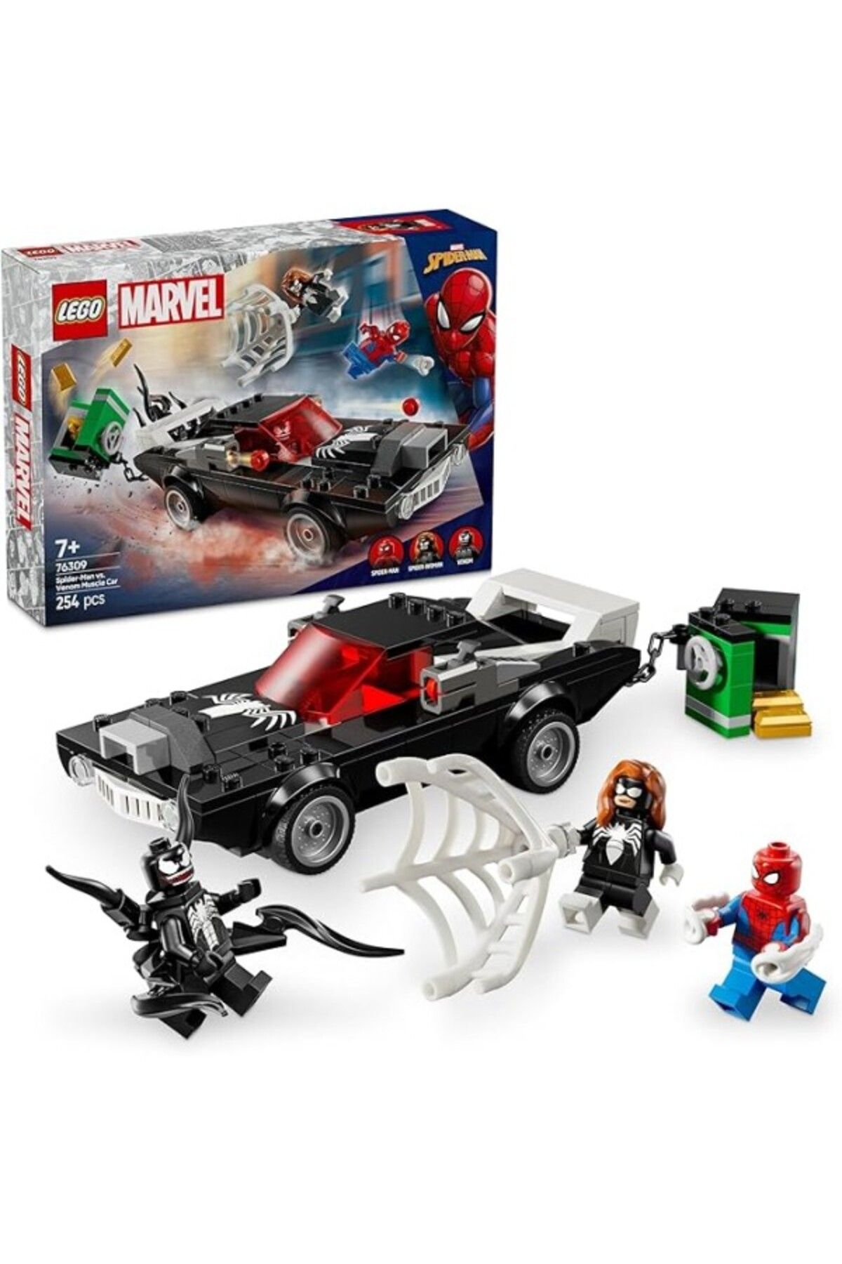 ShopZum Örümcek Adam, Venom Arabasına Karşı 76309-7 Yaş Ve Üzeri Çocuklar Araç Ve Minifigür