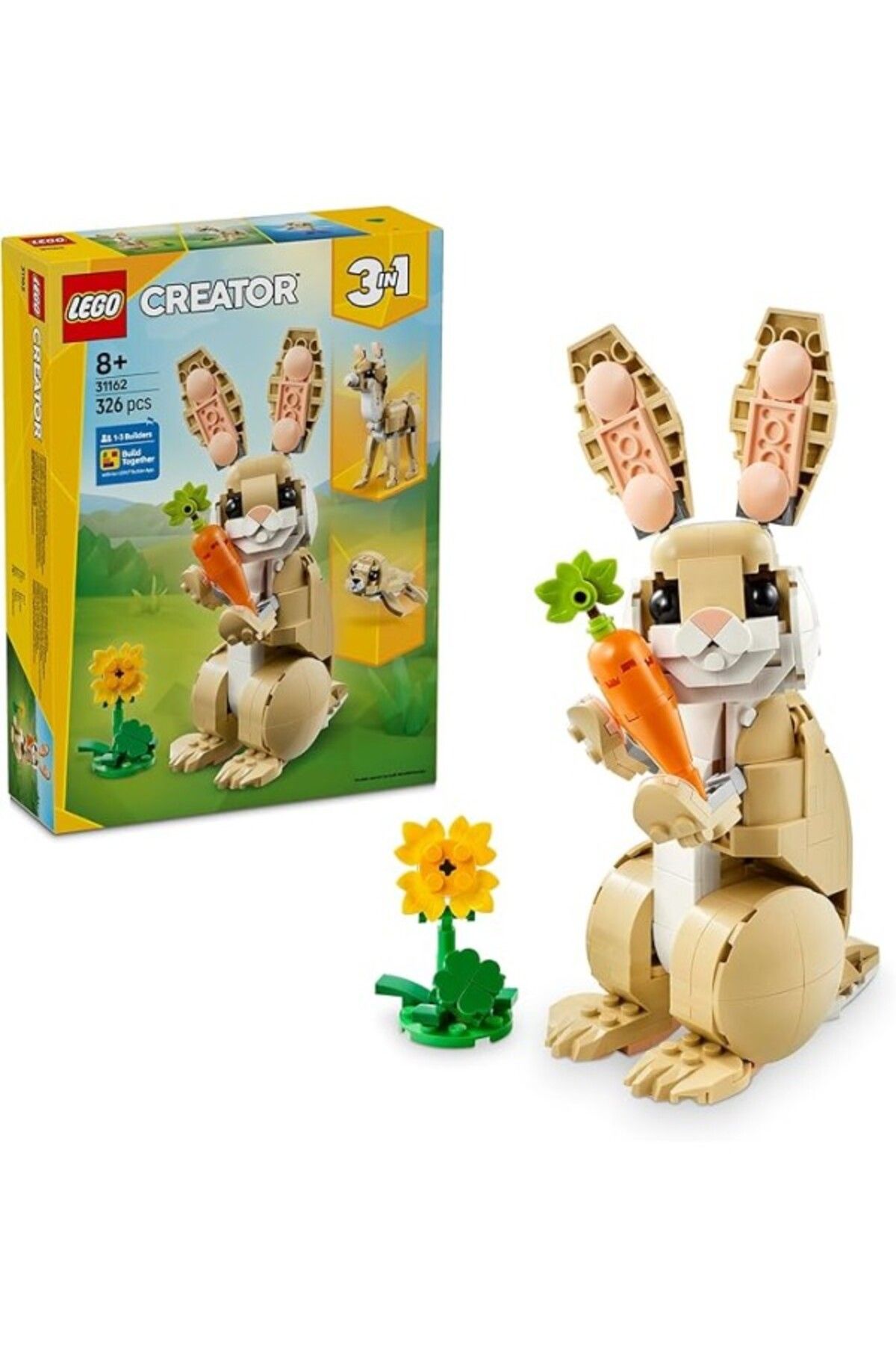 ShopZum Creator 3’Ü 1 Arada Sevimli Tavşan 31162-8 Yaş Ve Üzeri Çocuklar Lama Ve Fok Figürüne
