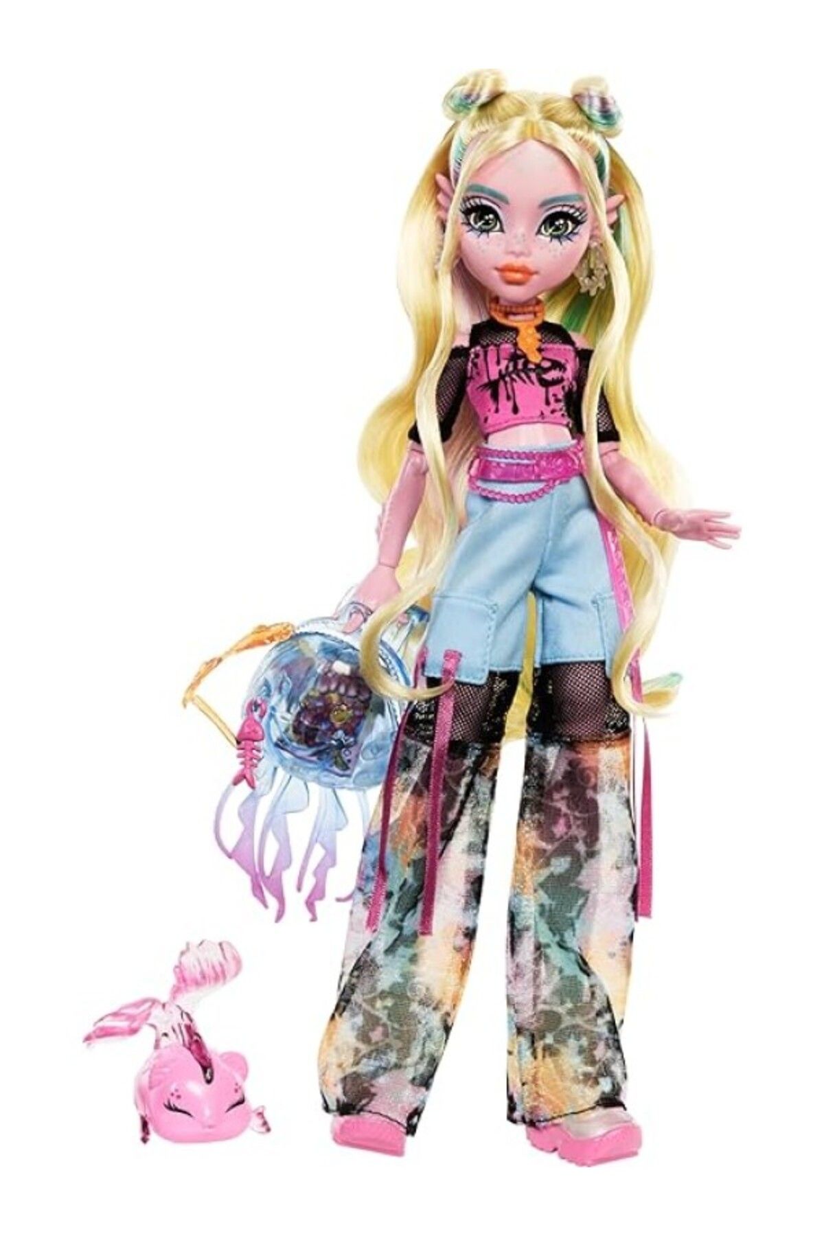 ShopZum Monster High Lagoona Blue Bebek Evcil Hayvanı Neptuna Ve Aksesuarlarıyla Monster High Lagoona Blue