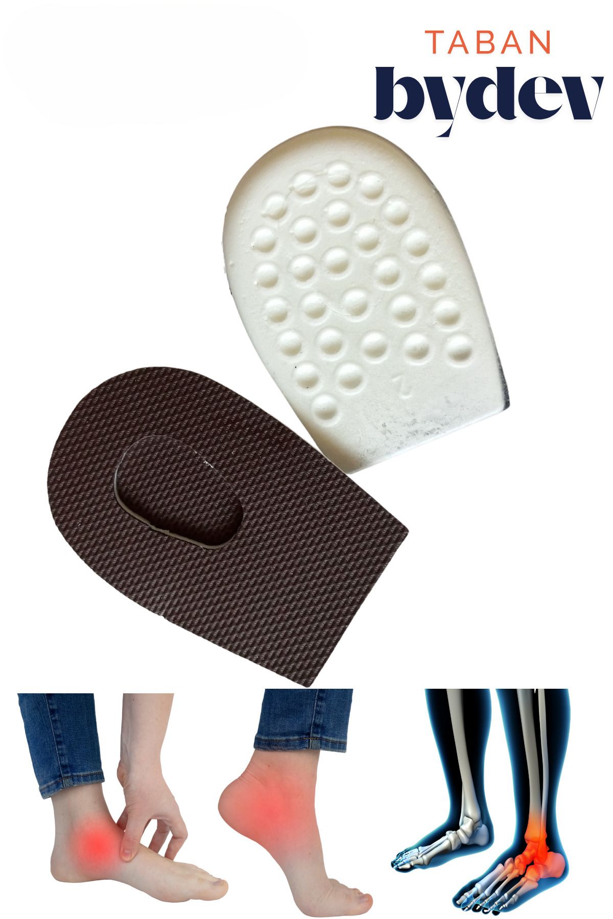 AboutThePerfect Kahve Renkli Topuk ve Eklem Destekli Rahat Ayakkabı İçi Tabanlık