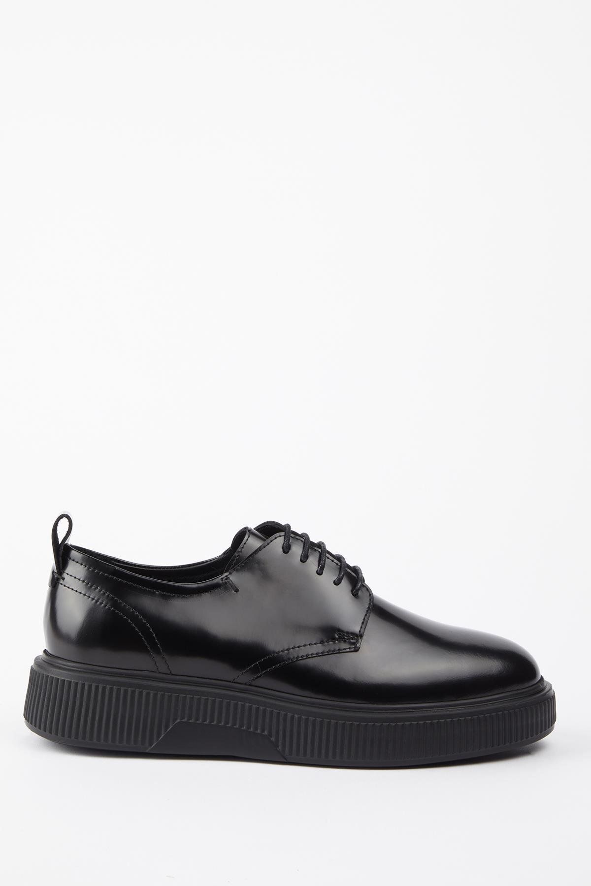 Galliano Shoes ROVİGO Hakiki Deri Siyah Antik Eva Hazır Taban Sneaker