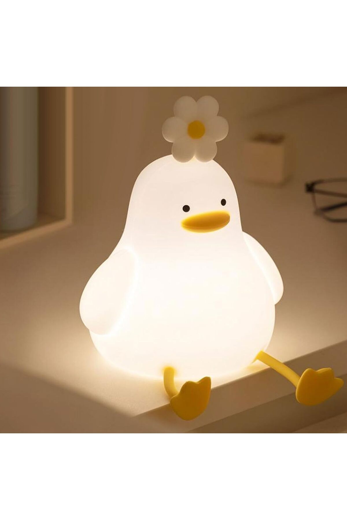 Aırstorr Armut Kuzu Ördek Panda Ampuller LED gece lambası sevimli silikon kısılabilir çocuk bebek renkli