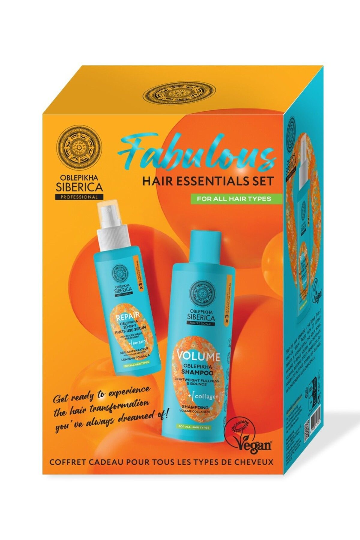 Natura Siberica OS Fabulous Hair Essentials Set, 400 ml/200 ml