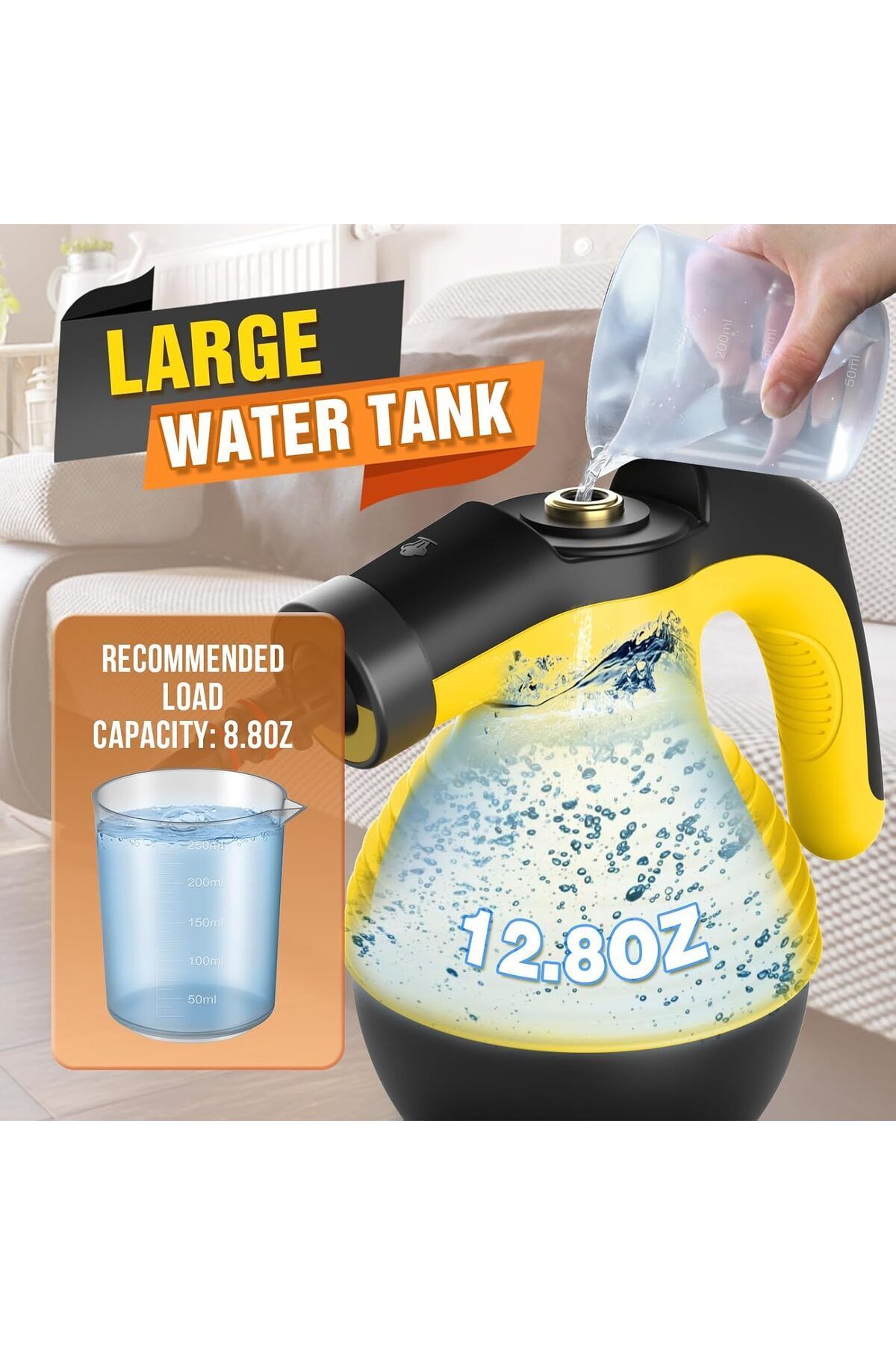 Denx-1050W Portable Handheld Steam Cleaner Ser, With 9PCS Accessory, 110V, High Temperature, for home 6