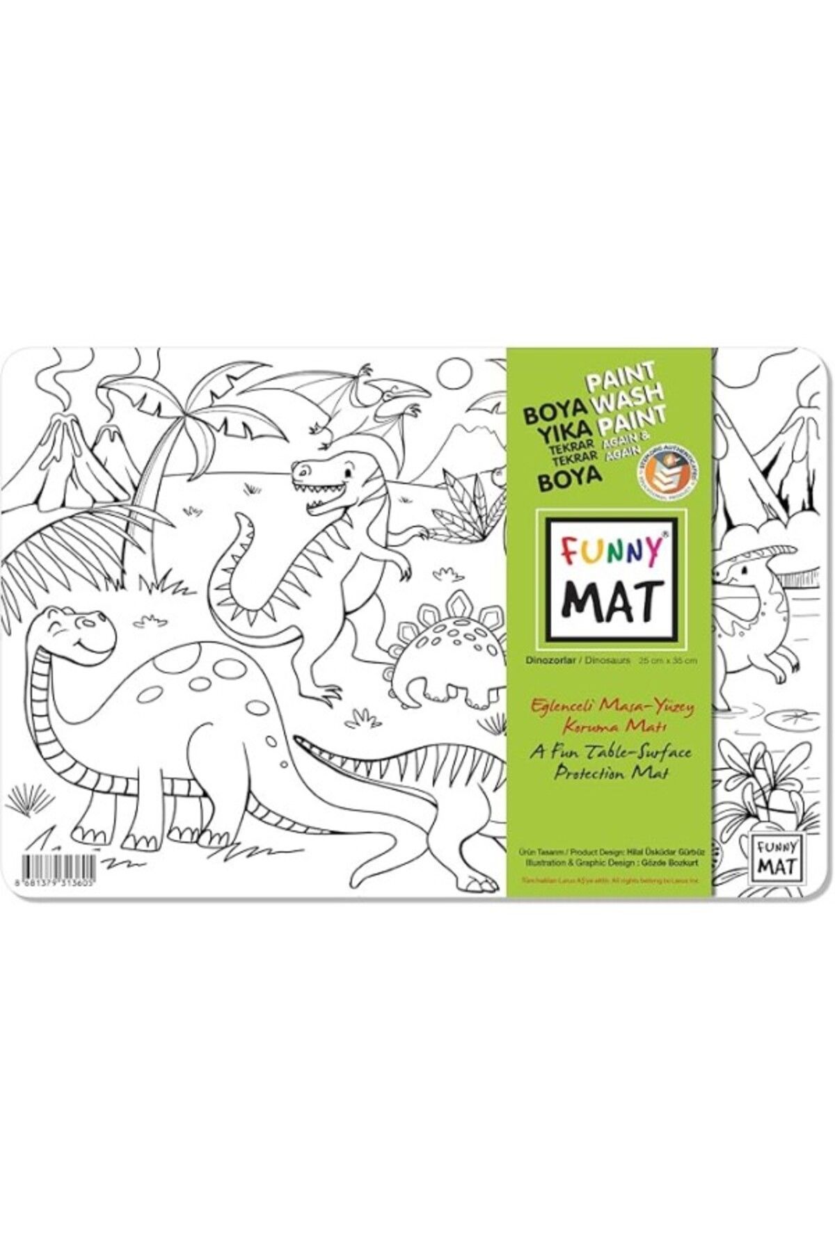 ShopZum Akademi Funny Mat - Dinazor 25X35Cm - Yeni