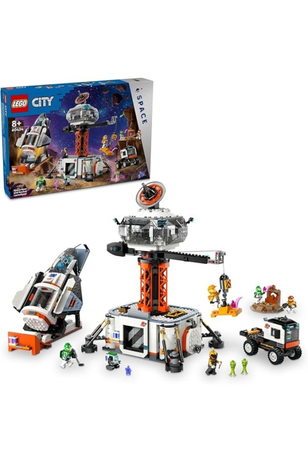 ShopZum Lego City Uzay Üssü Ve Roket Fırlatma Rampası 60434-8 Yaş Ve Üstü Kız Ve Erkek Çocukları Için Uzay