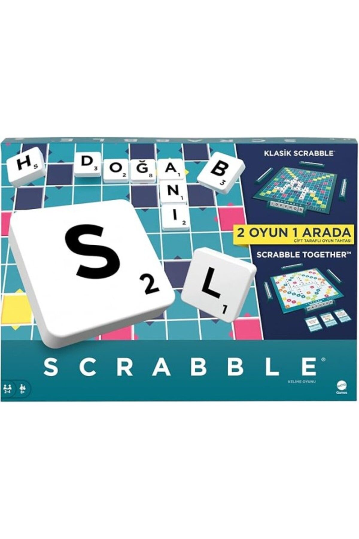 ShopZum Games Scrabble Scrabble Kutu Oyunu, Aile Boyu Sevilen Ve Iki Şekilde Oynanabilen Klasik