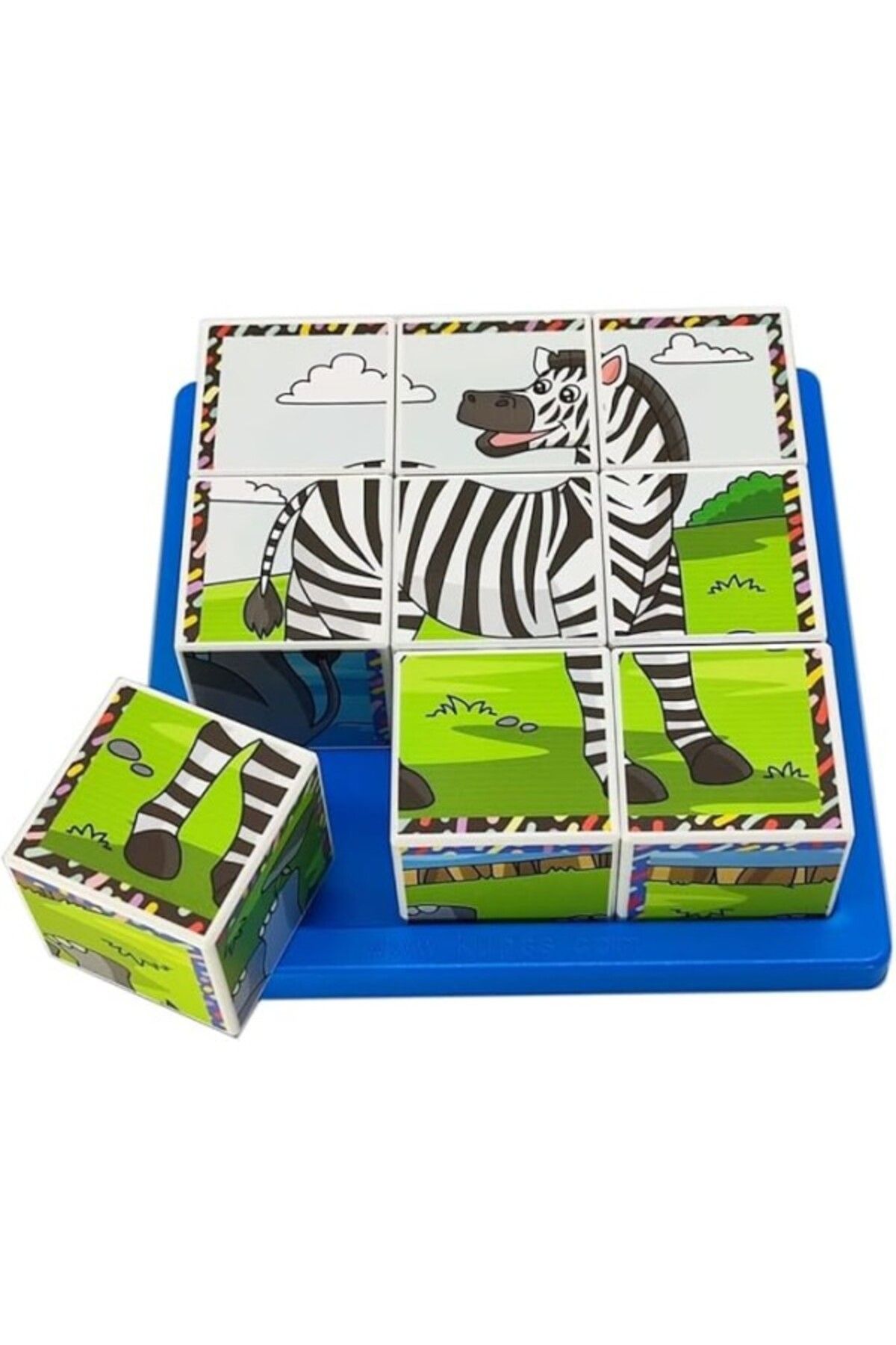 ShopZum Küpss Safari Hayvanları 3D Puzzle - 9 Küp 6 Yapboz