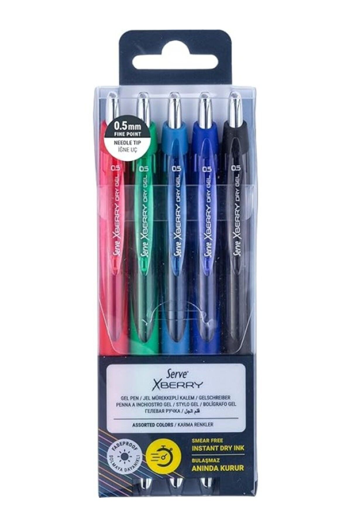 ShopZum Xberry Jel Kalem 05Mm Igne Uc 5 Li Pet.