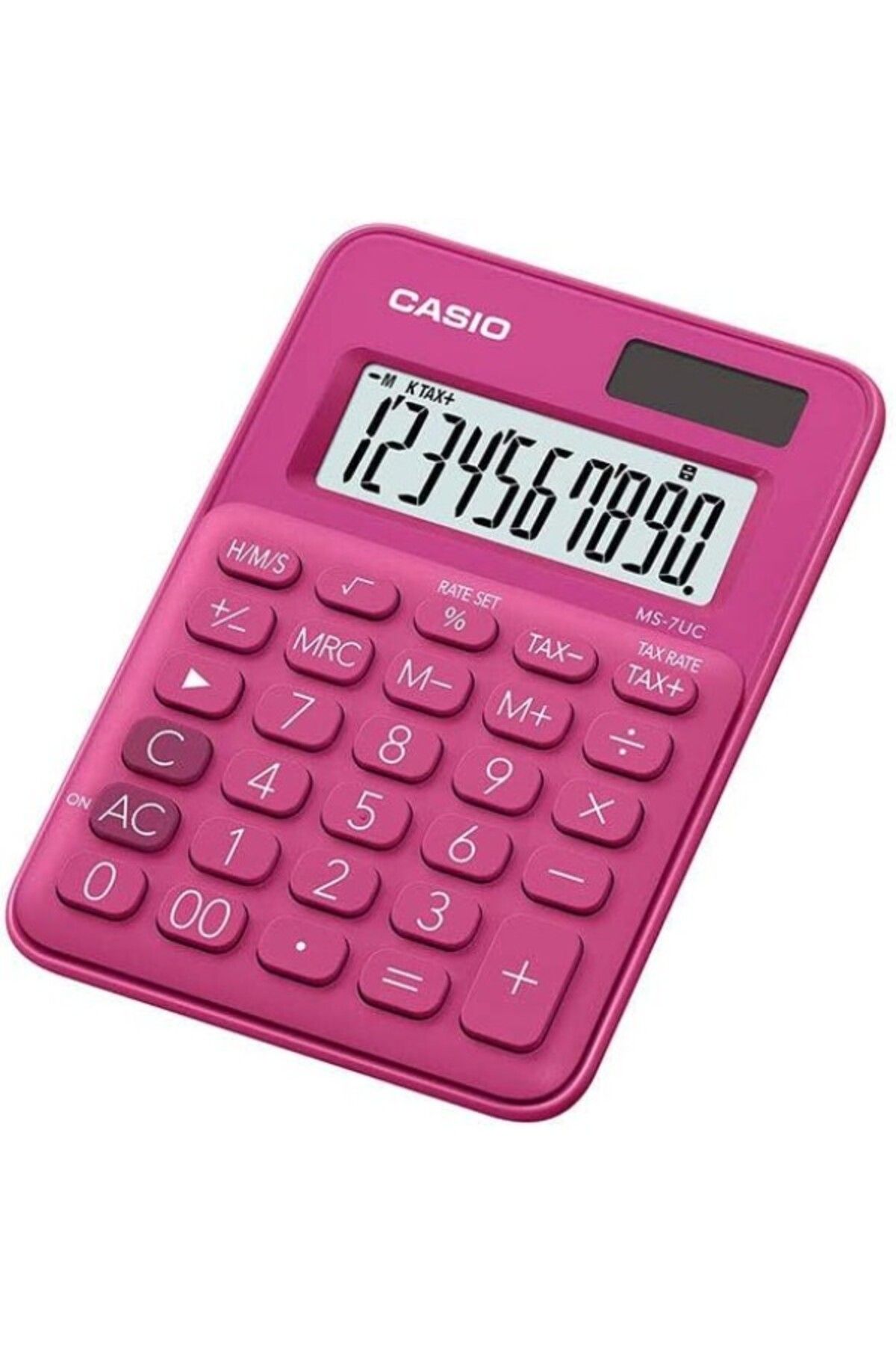 ShopZum Ms-7Uc-Rd-N-Dc Mini Masa Hesap Makinesi, Pembe