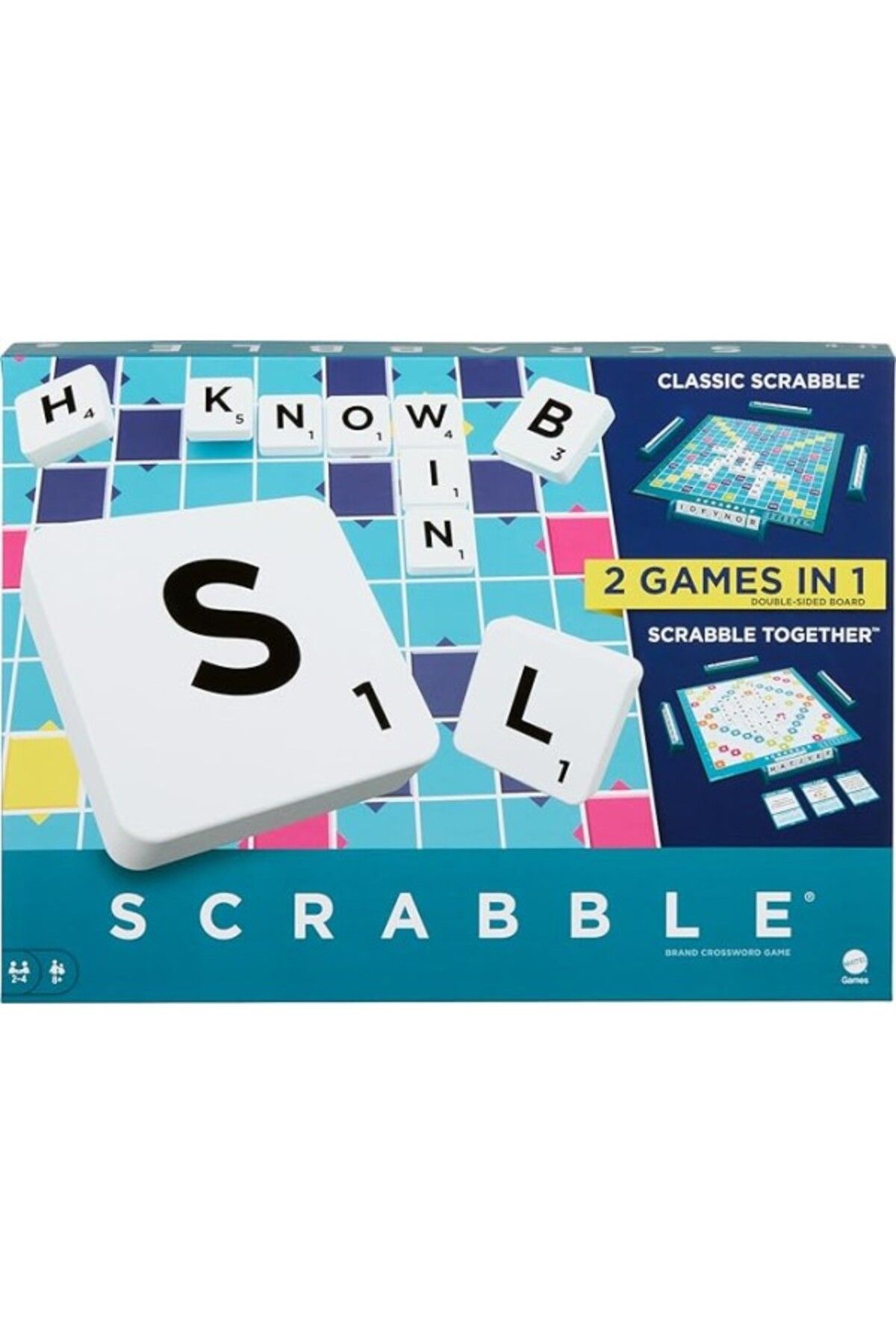 ShopZum Scrabble Orijinal İkisi Bir Arada İngilizce, 8Y+, Hwd43