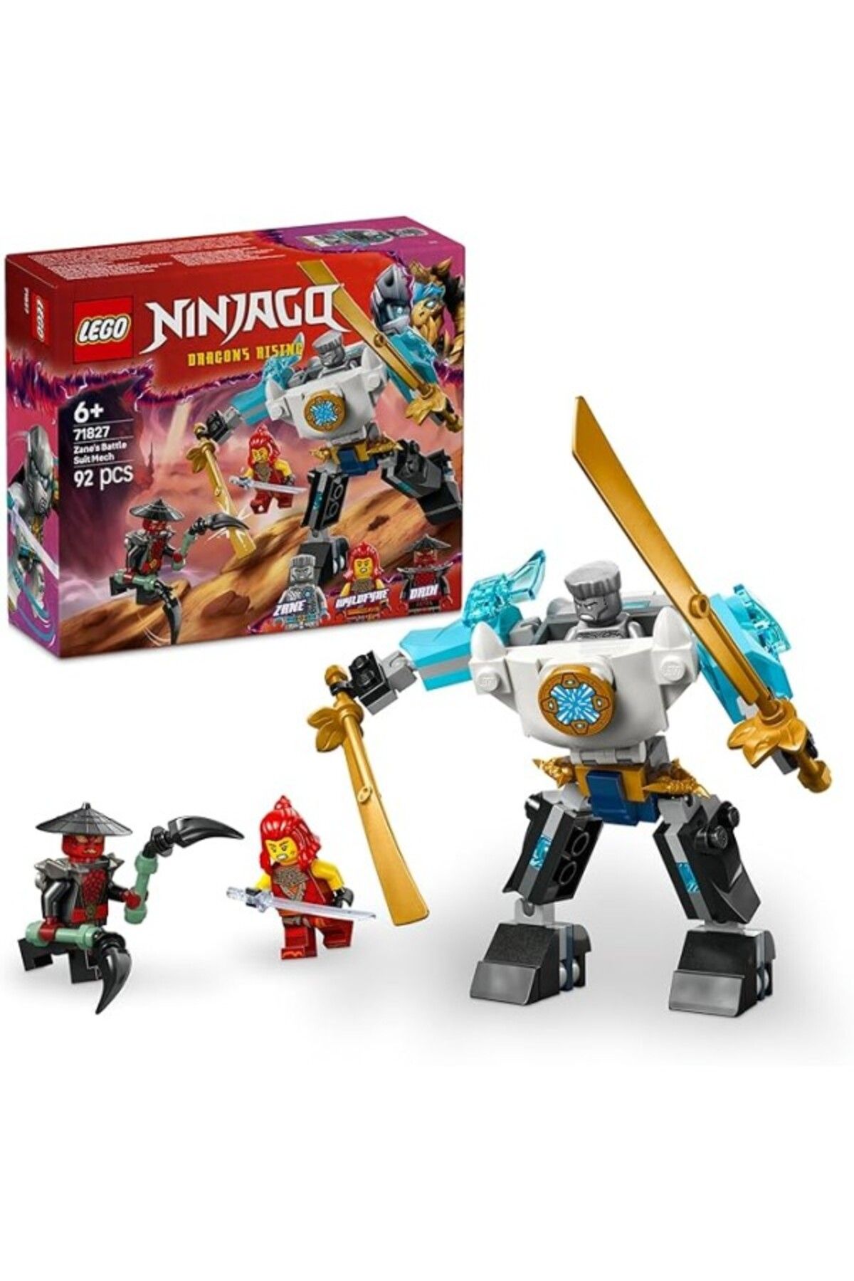 ShopZum Ninjago Zane’In Savaş Zırhı Mech’I 71827-6 Yaş Ve Üzeri Çocuklar 3 Minifigürlü Yaratıcı