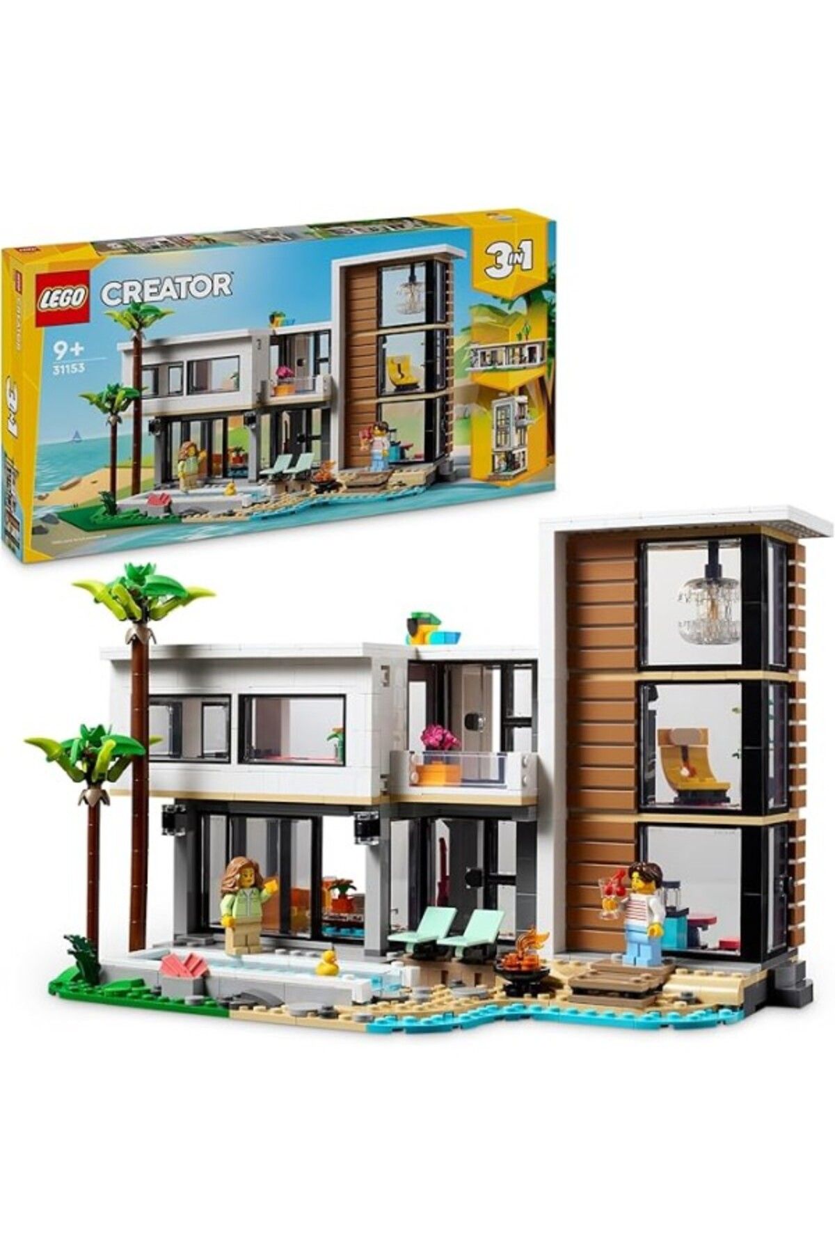 ShopZum Creator 3’Ü 1 Arada Modern Ev 31153, 9 Yaş Ve Üzeri İçin 3 Katlı Şehir Binası Veya Orman