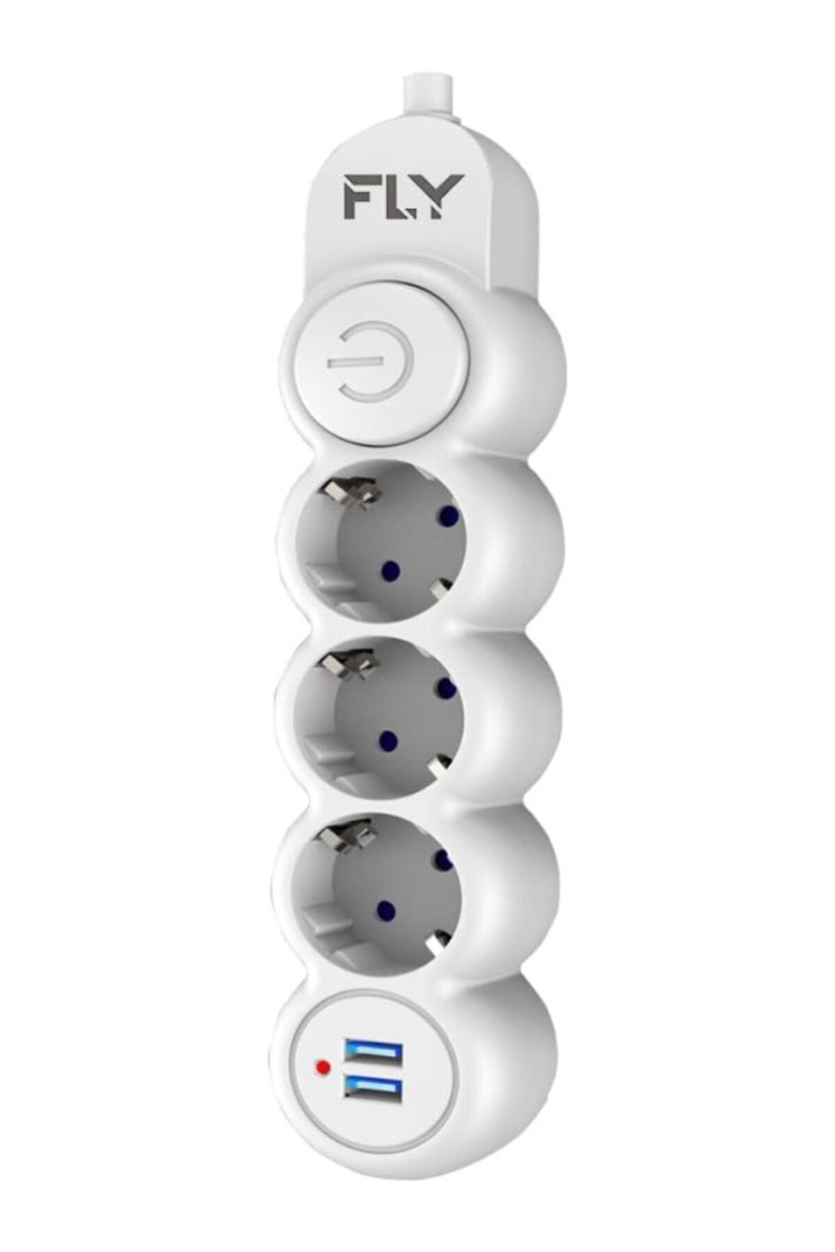 ShopZum 3393 Termal Akım Korumalı, Çocuk Korumalı, 2 X Usb, 2Mt Uzatma Kablosu 3'Lü Priz