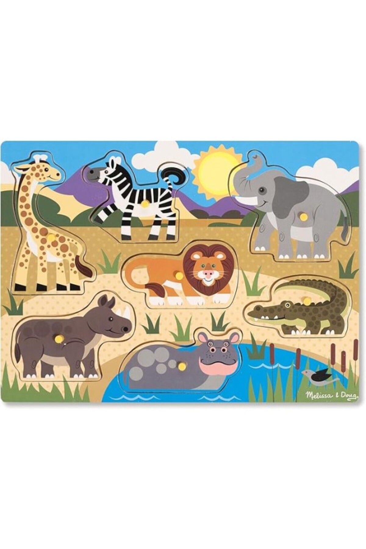 ShopZum Melissa & Doug Ahşap Tutmalı Yapboz - Safari (Yeni)