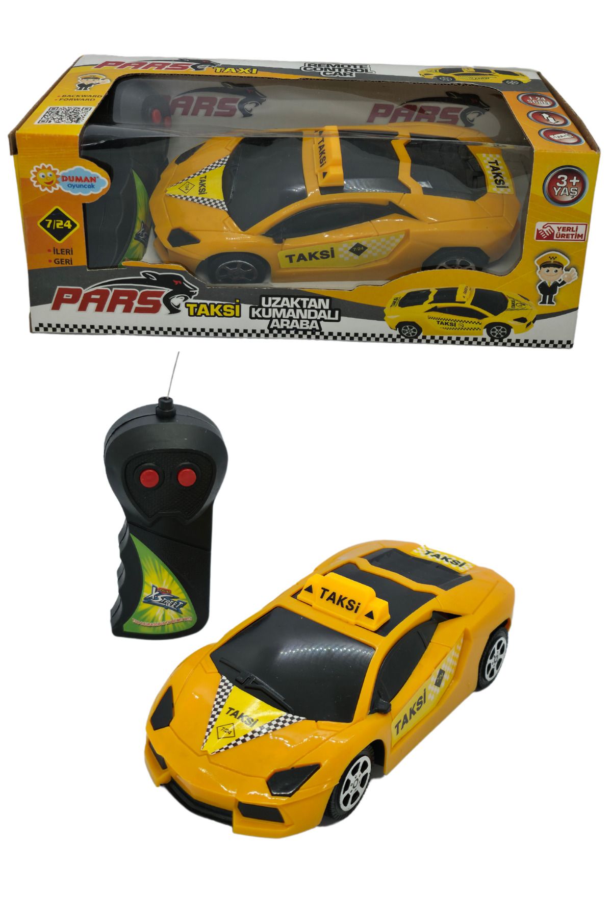 RAF Store Pilli Uzaktan Kumandalı 2 Fonksiyon (İleri-Geri) 18 Cm Pars Araba 1:24 Ölçek 27 Mhz
