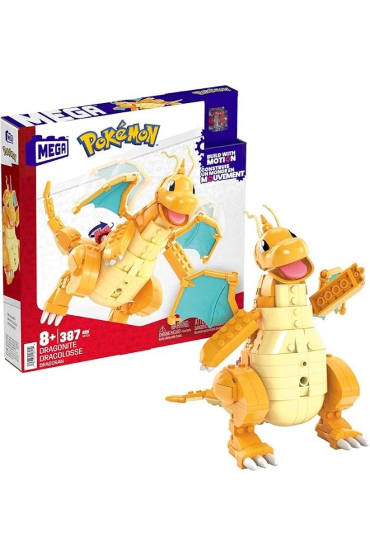 ShopZum Mega™ Pokémon™ Dragonite Çocuklar Büyük Ölçekli Mega Pokémon Dragonite Figürü Ve Hareketli Yapı