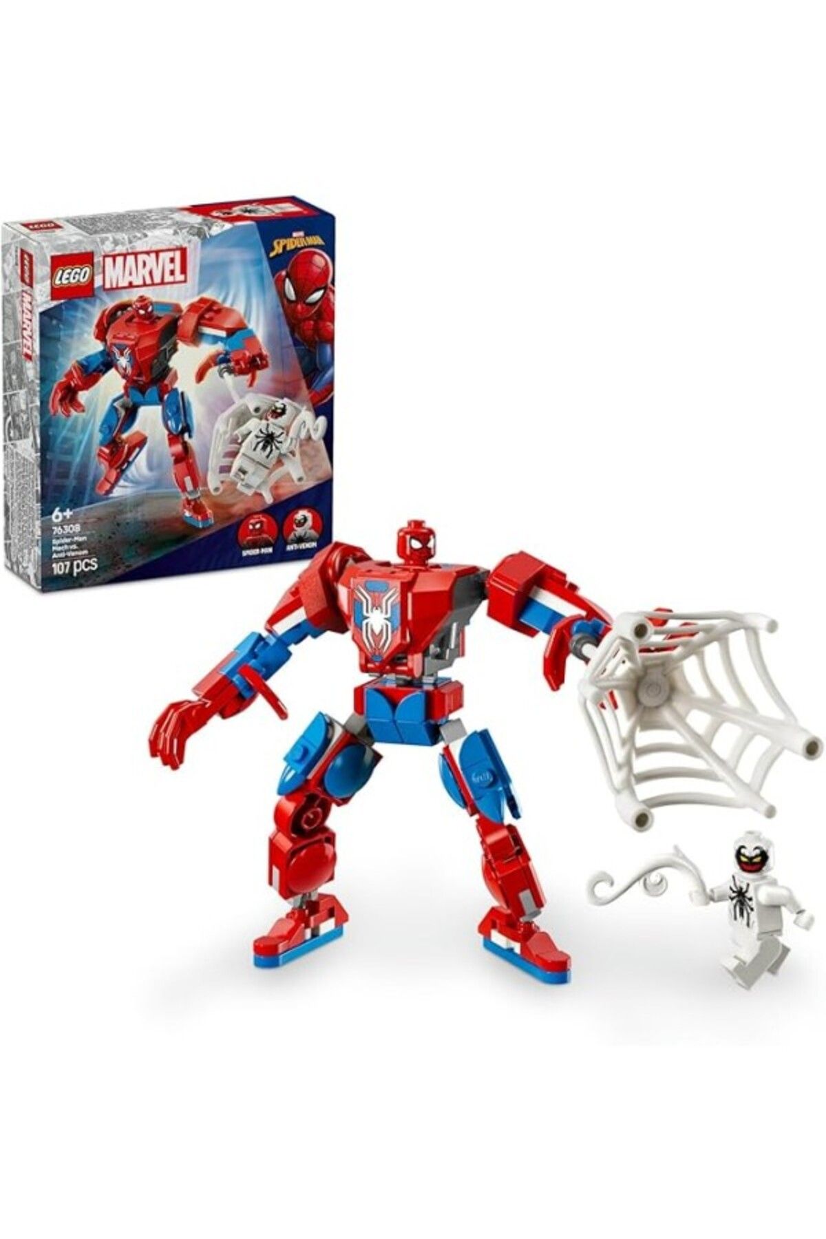 ShopZum Örümcek Adam Robotu, Anti Venom’A Karşı 76308-6 Yaş Ve Üzeri Çocuklar İnşa