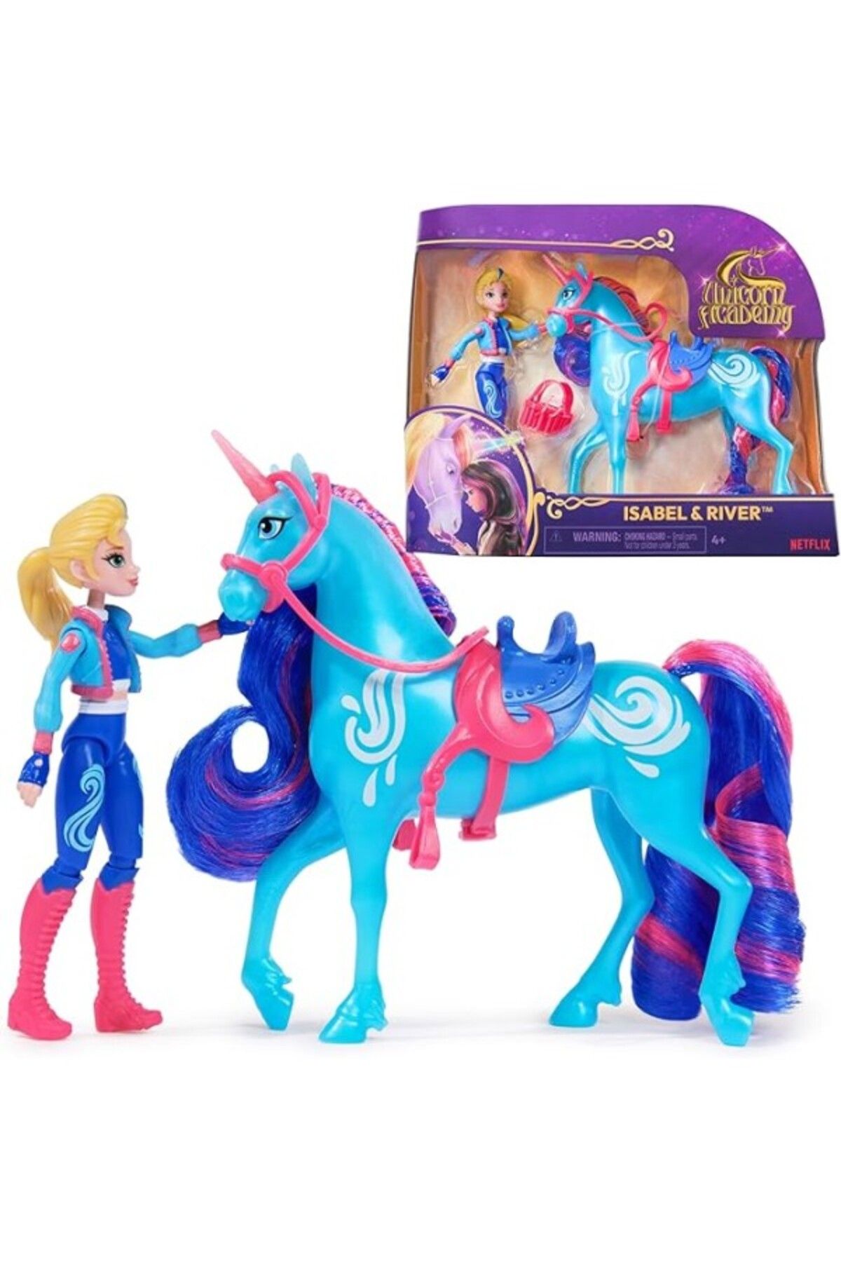 ShopZum Unicorn Academy, Isabel & River Seti, 2 Sürüş Aksesuarı Ve Saç Şekillendirme Aleti, Bebekler Ve Tek
