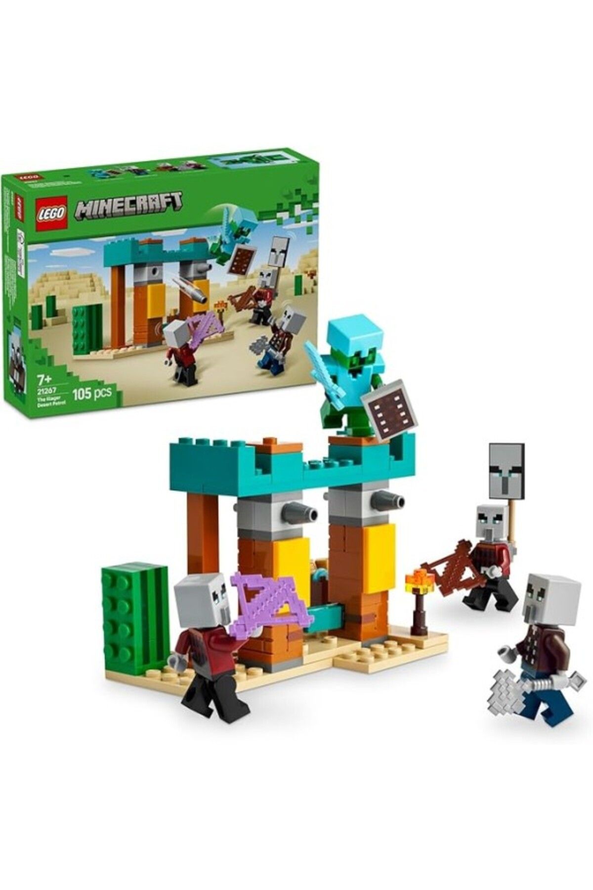 ShopZum Lego Minecraft Serseri Köylü Çöl Devriyesi 21267 – 7 Yaş Ve Üzeri Kız Ve Erkek Çocuklar Için