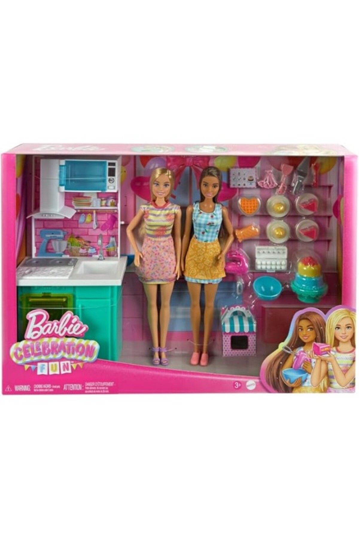 ShopZum Barbie® Ve Barbie® Pasta Yapımı Partisi, 3Y+, Hjy94