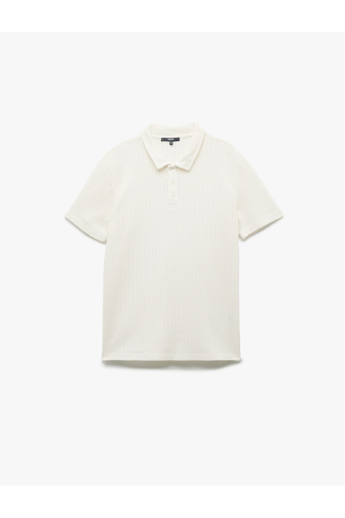 Koton Regular Fit Kısa Kollu Dokulu Polo Yaka Tişört