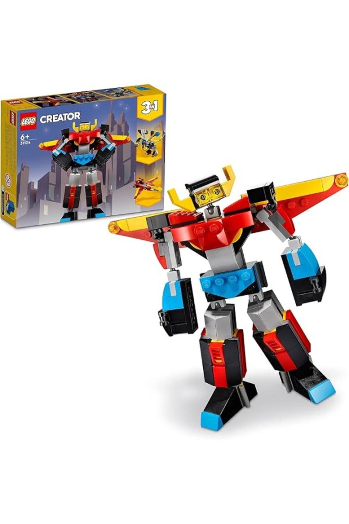 ShopZum Lego® Creator 3’Ü 1 Arada Süper Robot 31124-7 Yaş Ve Üzeri Oyuncak Robot, Jet Uçağı Ve Ejderha