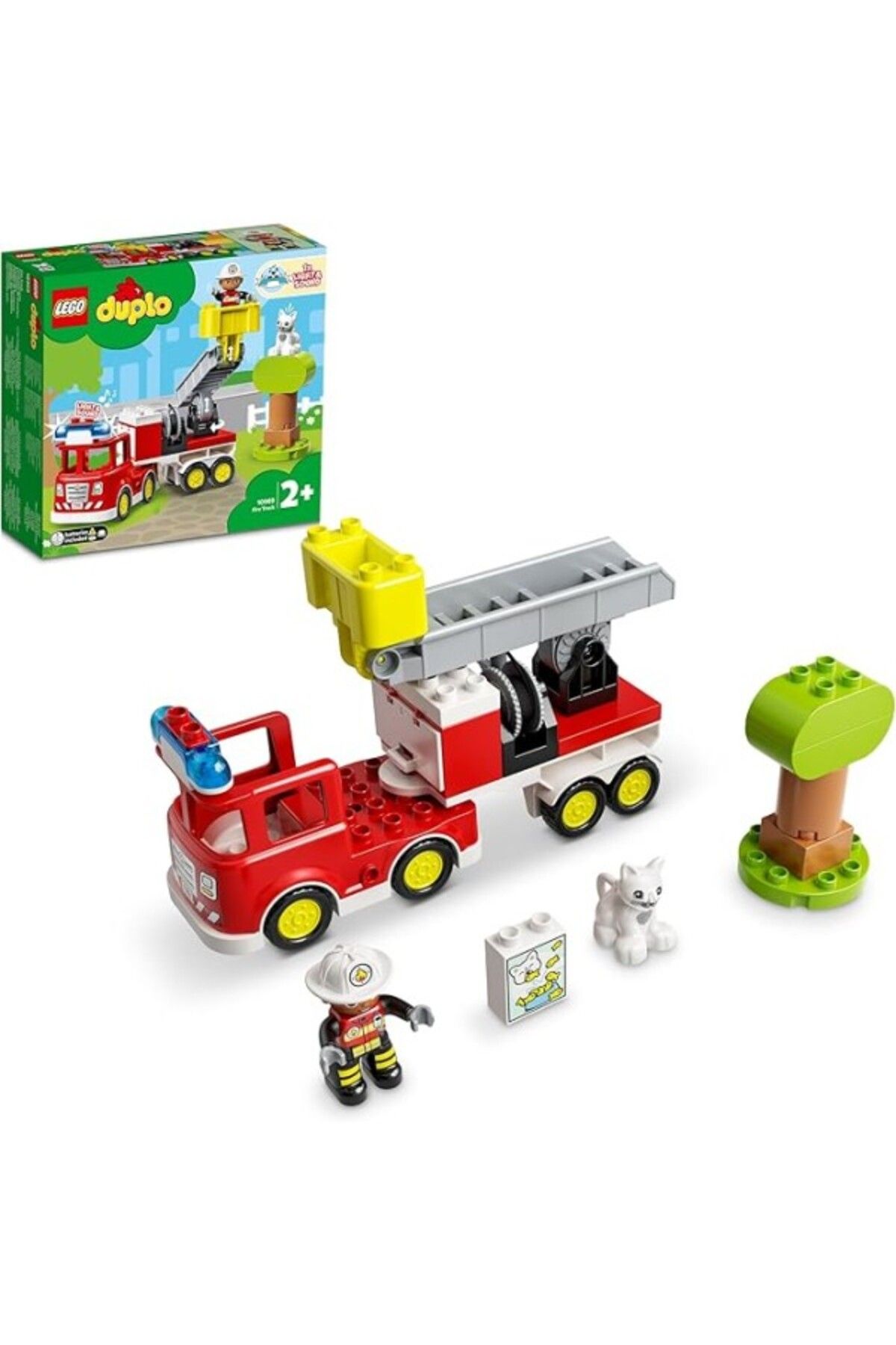 ShopZum Lego® Duplo® Kurtarma İtfaiye Kamyonu 10969-2 Yaş Ve Üzeri Çocuklar Işıklı Ve Sirenli İtfaiye